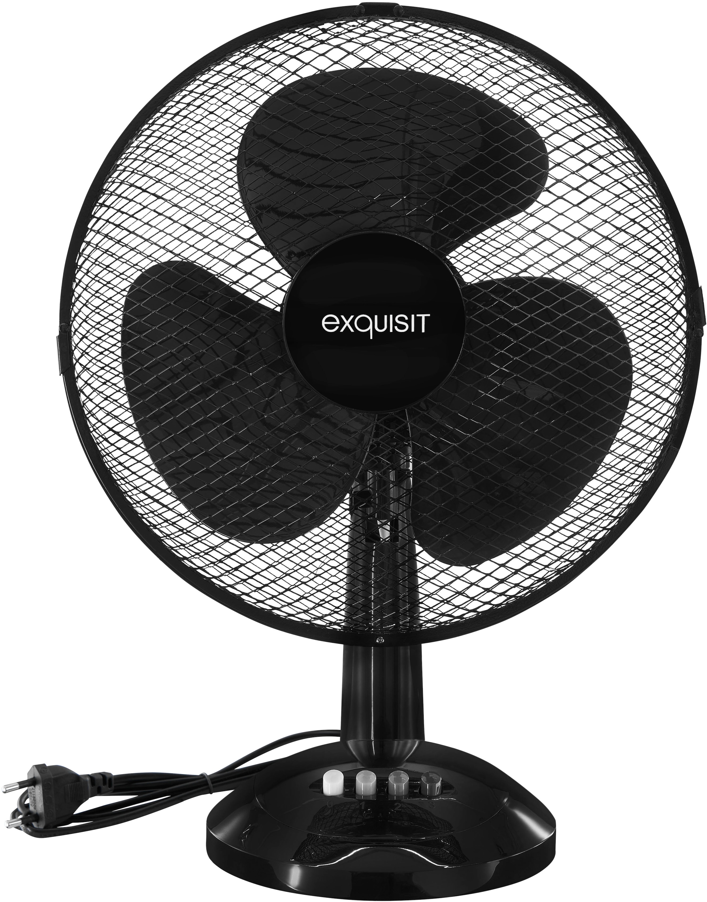 exquisit Tischventilator »VT 35083 sw«, Ø 40 cm, inkl. Oszillation & 50 W Leistung