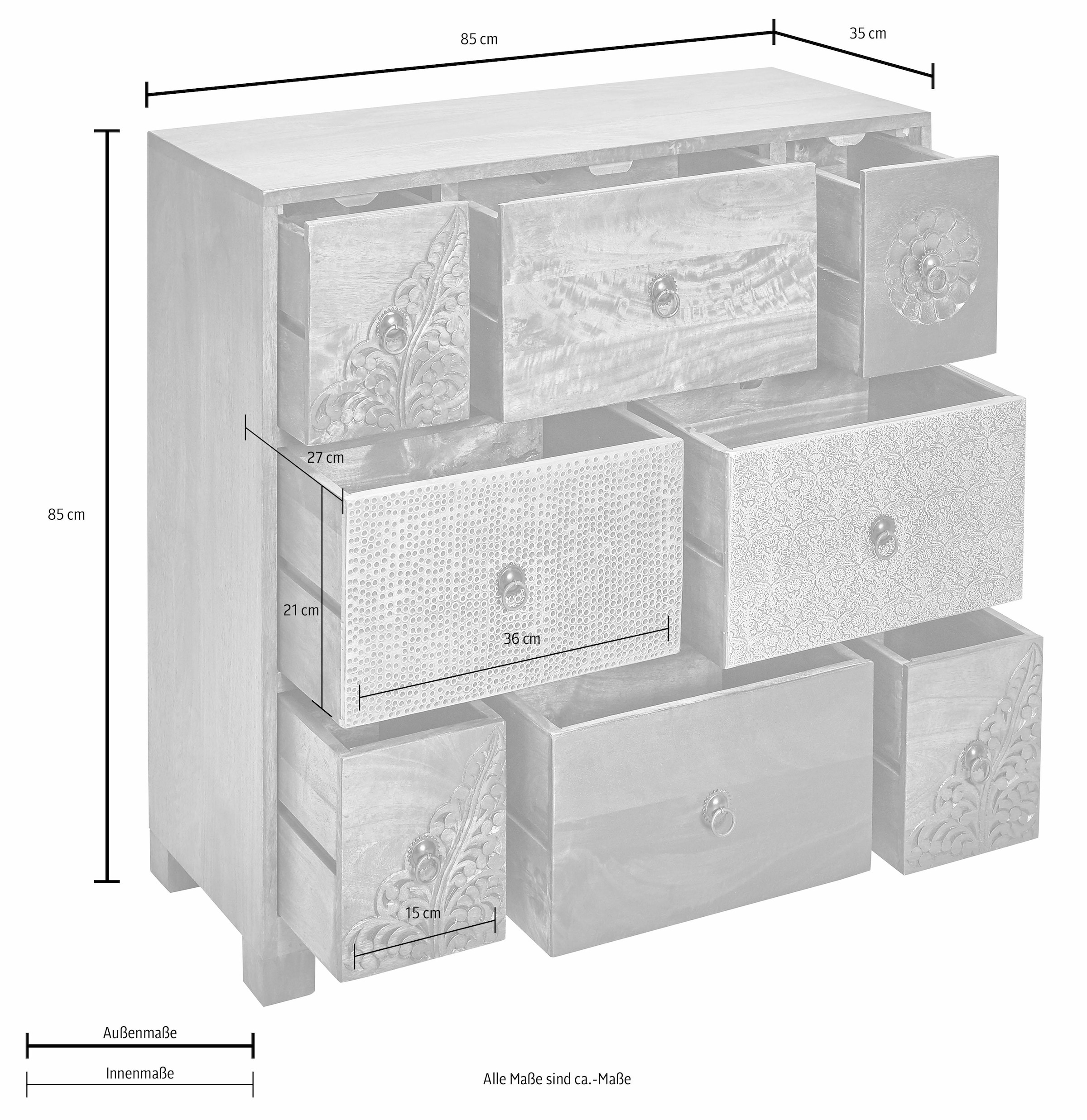 Home affaire Kommode »Mahar«, Breite 85 cm