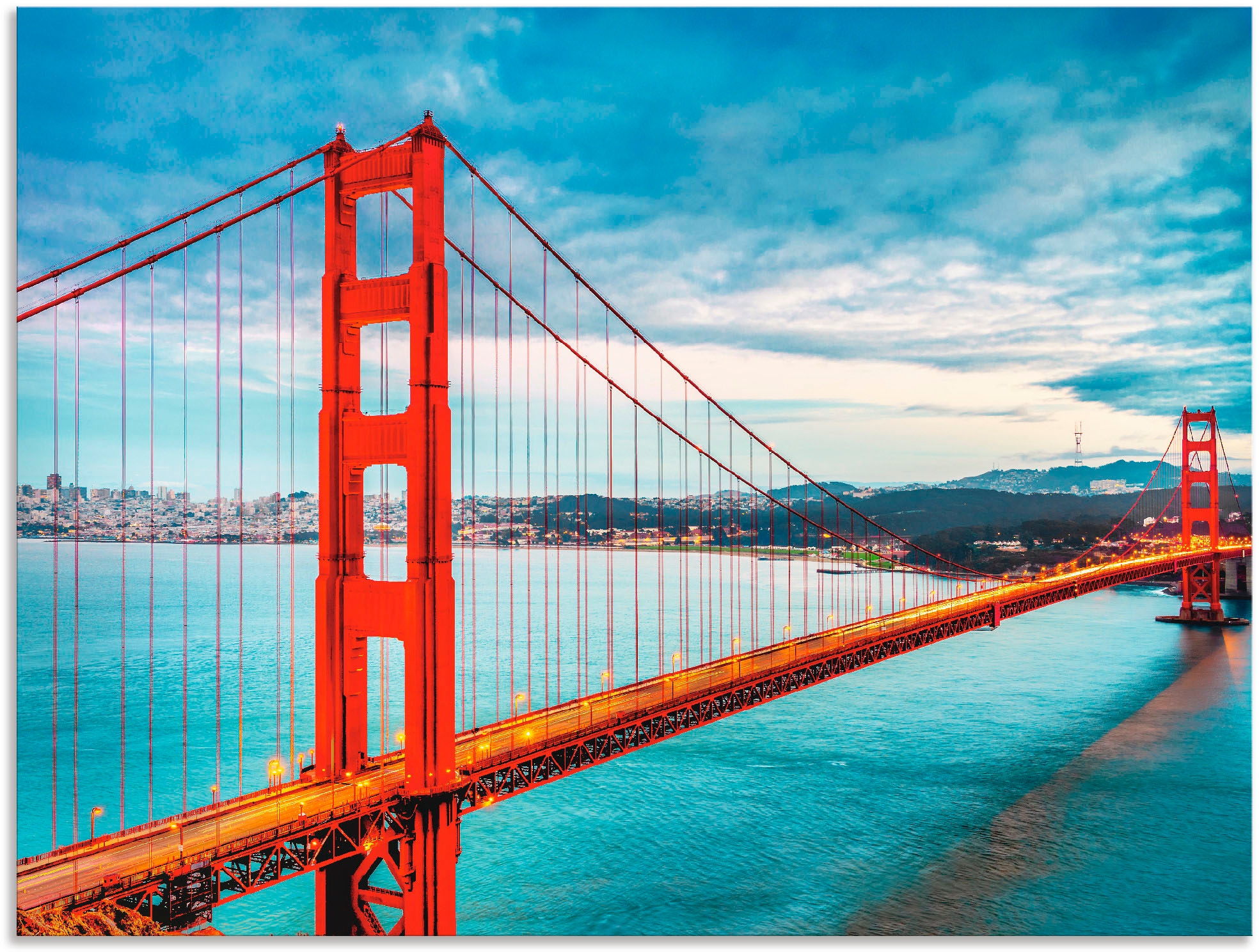 Artland Wandbild »Golden Gate Bridge«, Brücken, (1 St.), als Alubild, Outdo günstig online kaufen