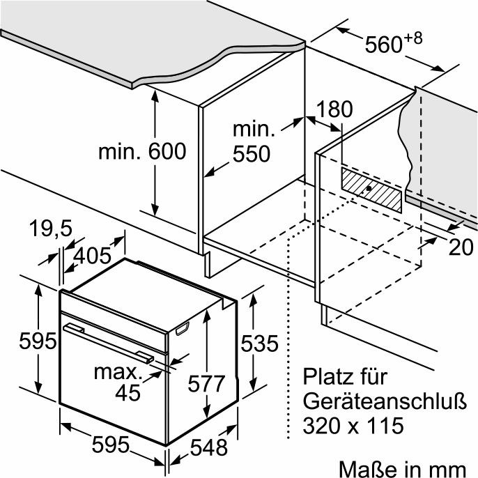 BOSCH Pyrolyse Backofen Serie 8 »HBG675BB1«, mit Teleskopauszug nachrüstbar, Pyrolyse-Selbstreinigung, mit AutoPilot