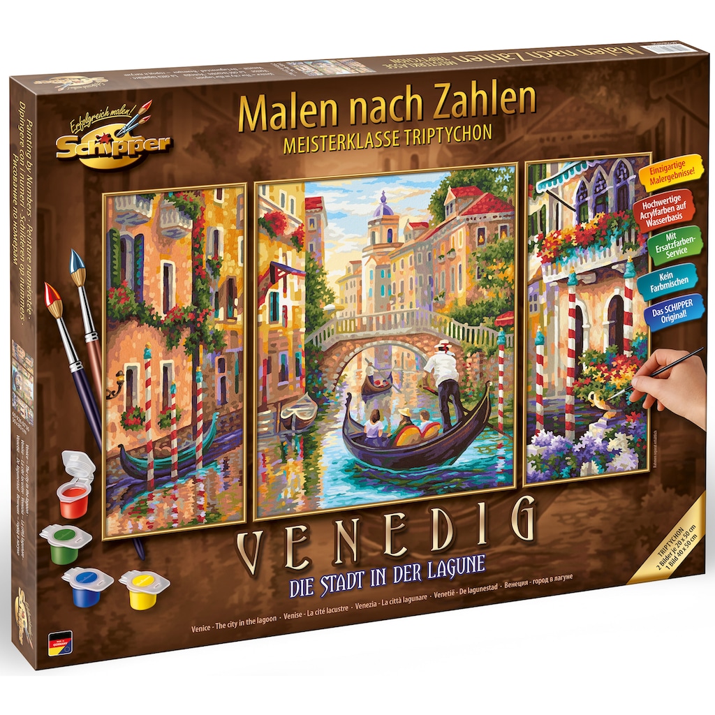 Schipper Malen nach Zahlen »Meisterklasse Triptychon - Venedig - Die Stadt in der Lagune«, Made in Germany