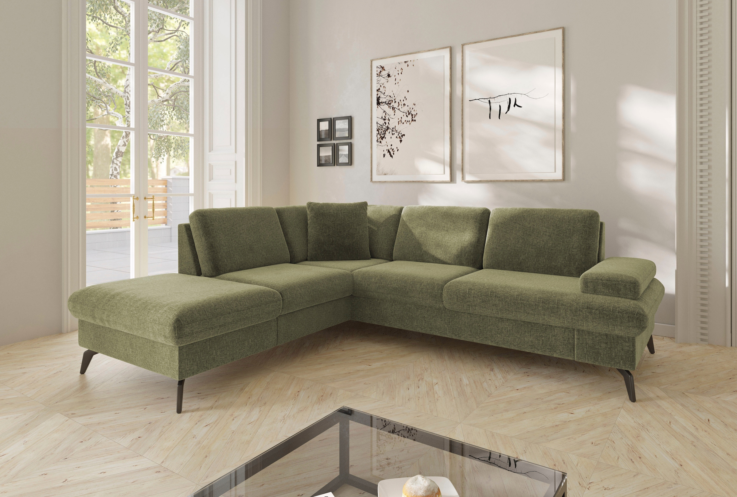 sit&more Ecksofa »Morris Jubi L-Form, B: 238 cm« mit Armteilfunktion & 1 Zi günstig online kaufen