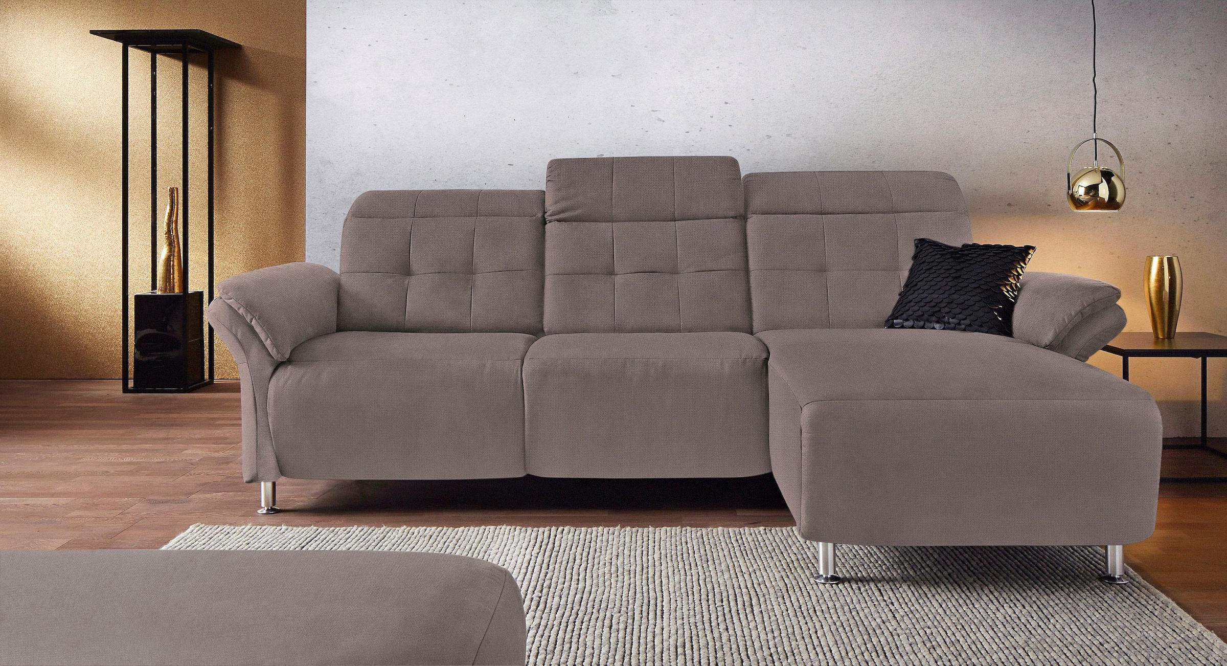 Home affaire Ecksofa »Manhattan L-Form« 2 Sitze mit elektrischer Relaxfunkt günstig online kaufen
