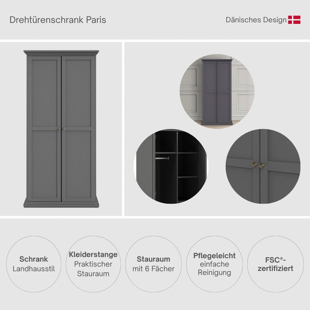 Home affaire Drehtürenschrank »Paris«