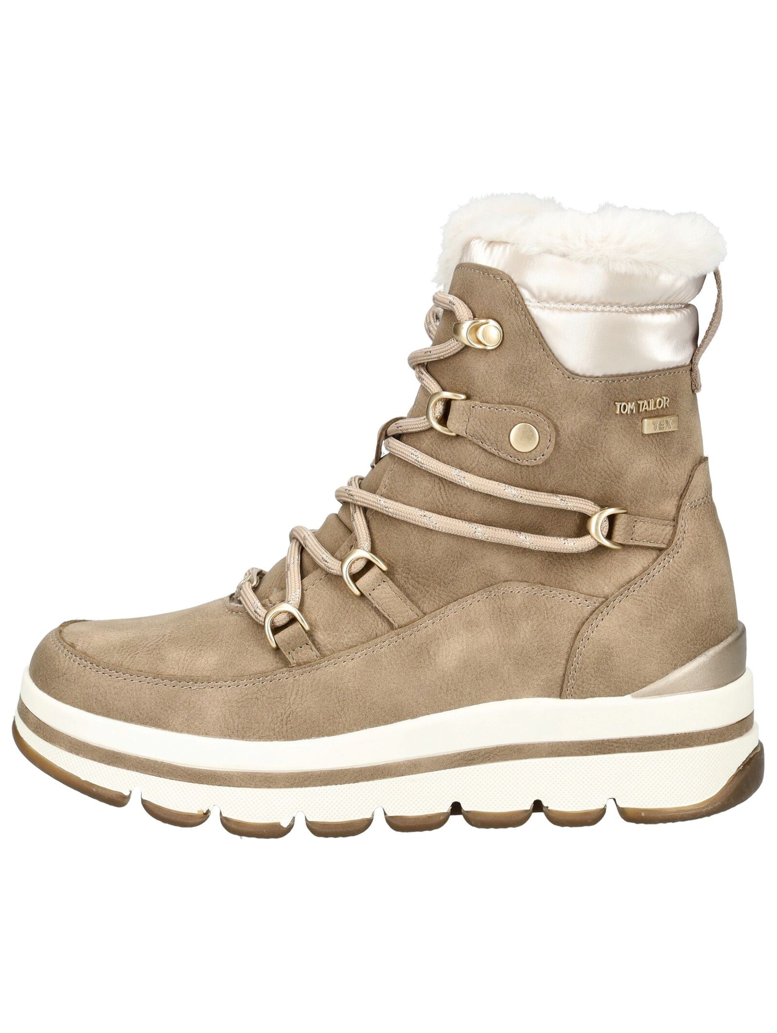 TOM TAILOR Schnürstiefelette »Tom Tailor Stiefelette Lederimitat/Textil«