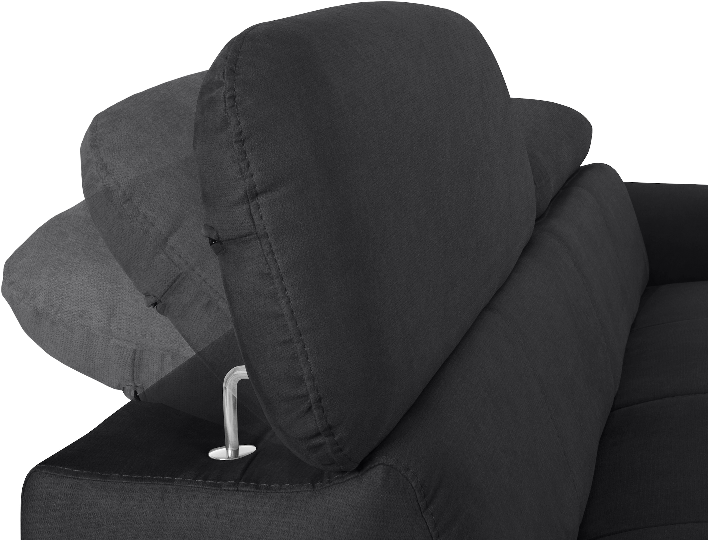 COTTA 2-Sitzer »Chef«, Big-Sofa mit Kopfteilverstellung, edle Metallkufen