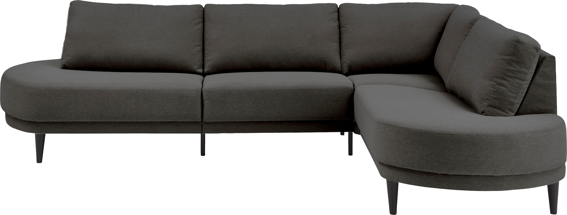 ATLANTIC home collection Ecksofa »Ronny L-Form«, mit Wellenunterfederung, organische Formsprache, organisches Sofa