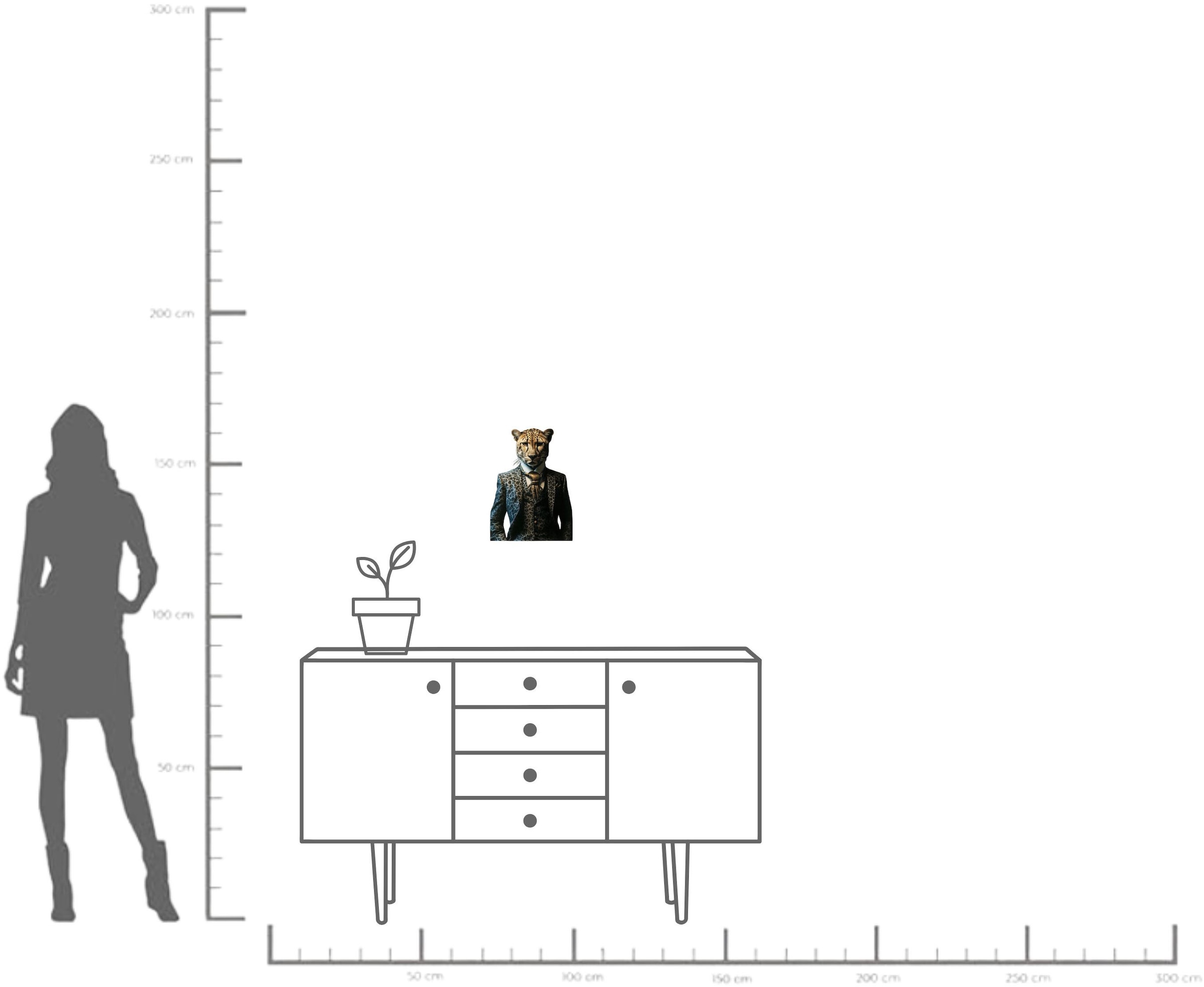Kare Design Glasbild »Mister Leo 40x30cm« 1, 