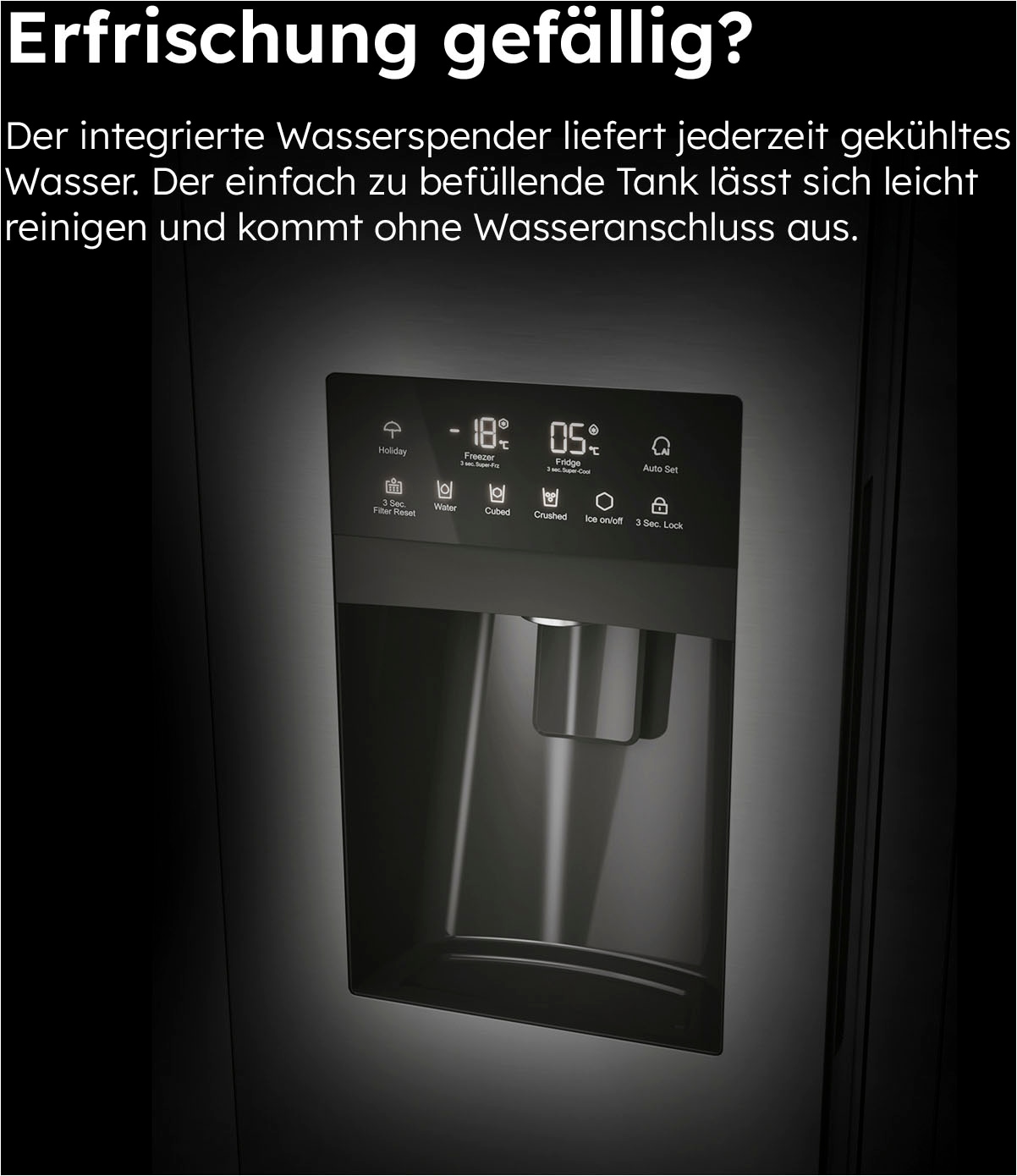Haier Side-by-Side SBS 90 Series 5 »HSR5918DIMP«, 178 cm hoch, 91 cm breit, Nutzinhalt: 511 Liter, Extrem leise