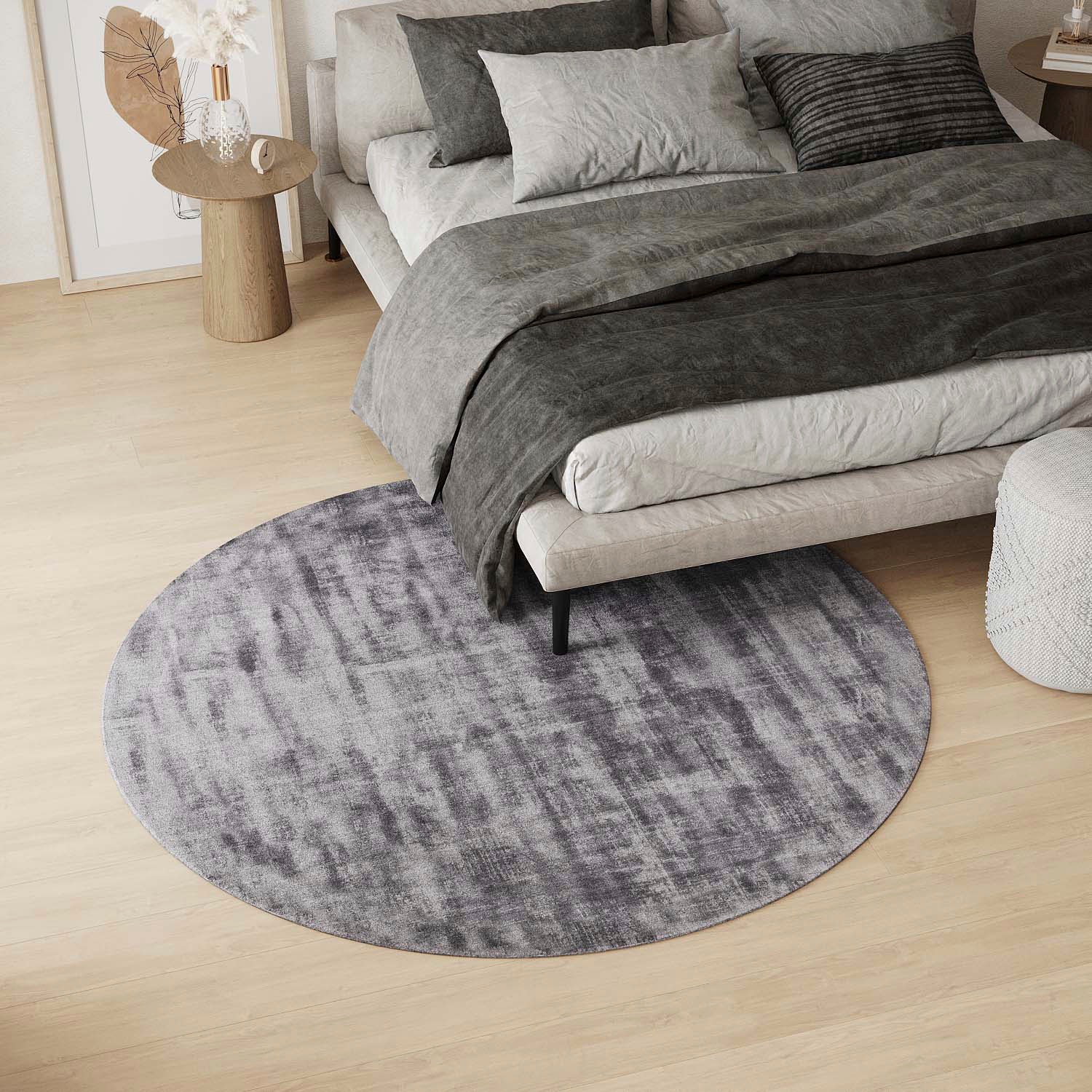 morgenland Teppich »Designer Teppich Chester«, rund, 10 mm Höhe, Viskose günstig online kaufen
