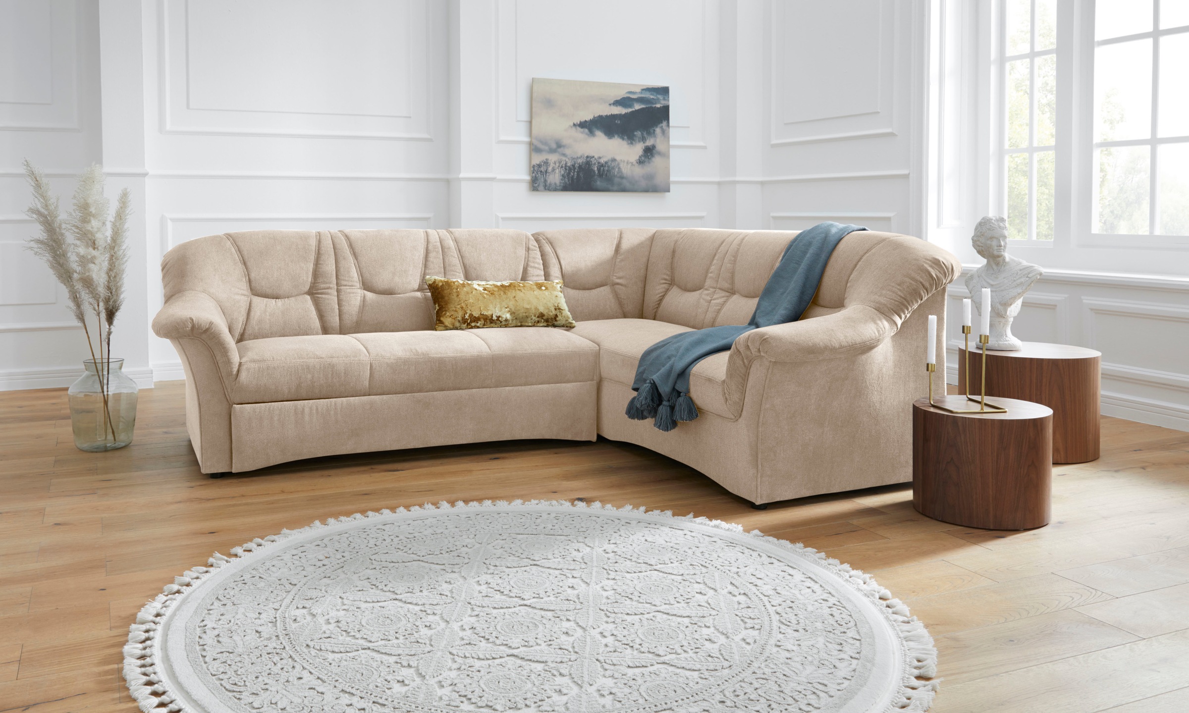 DOMO collection Ecksofa »Sarafina zeitlos und komfortabel, optional mit Fed günstig online kaufen