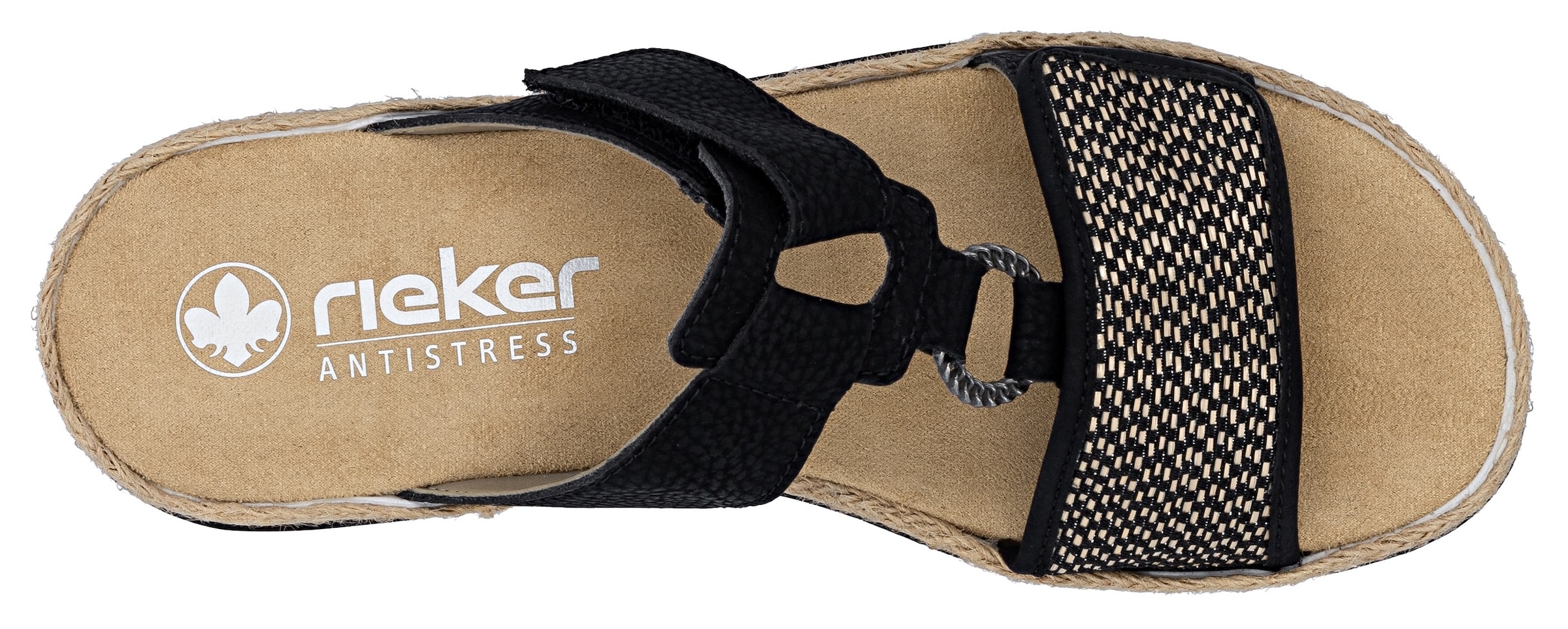 Rieker Pantolette  , Keilabsatz, Sommerschuh, Schlappen mit weicher Innensohle