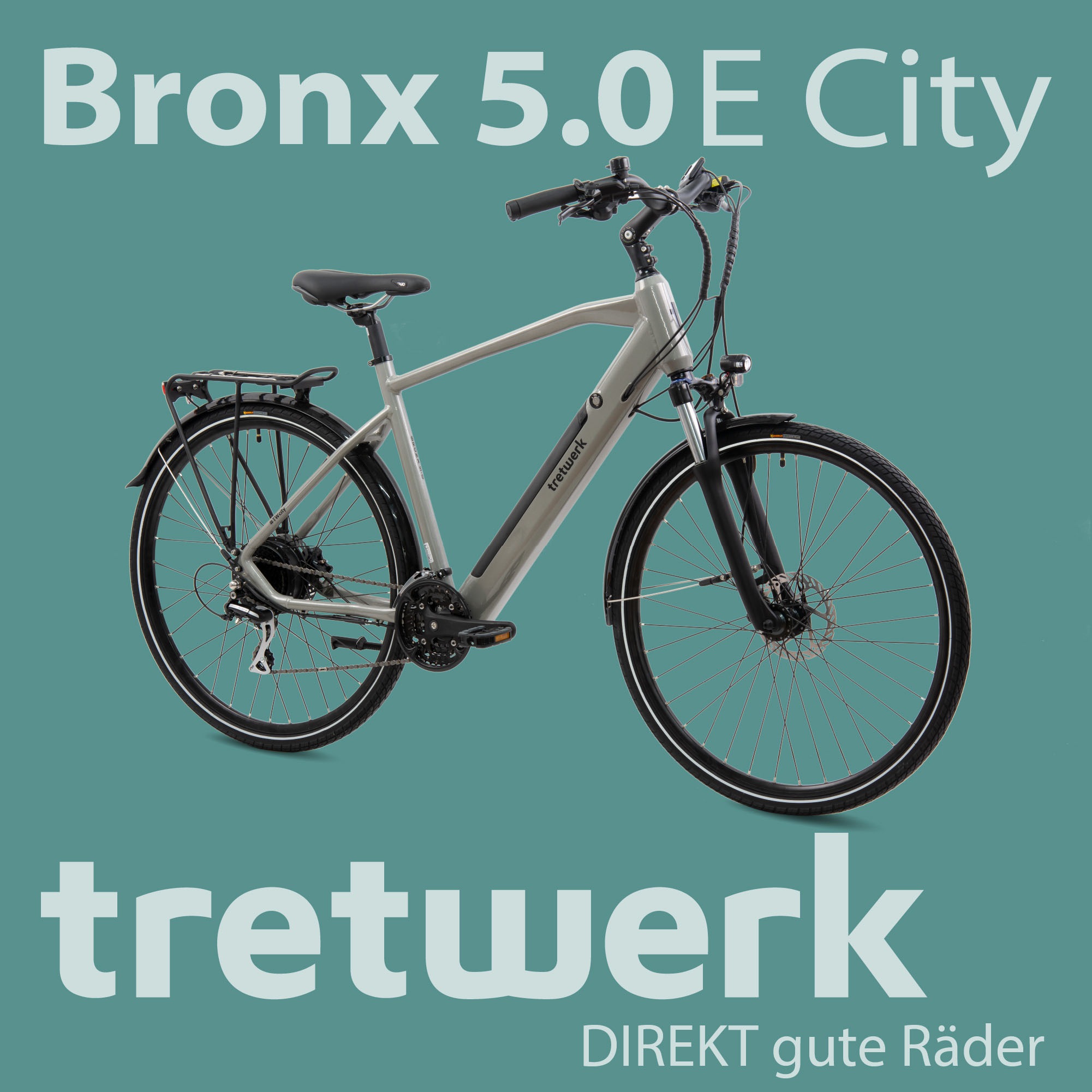 Tretwerk E-Bike »Bronx 5.0«, 24 Gang, Shimano, Altus M310, Heckmotor 250 W, Pedelec, Elektrofahrrad für Damen u. Herren