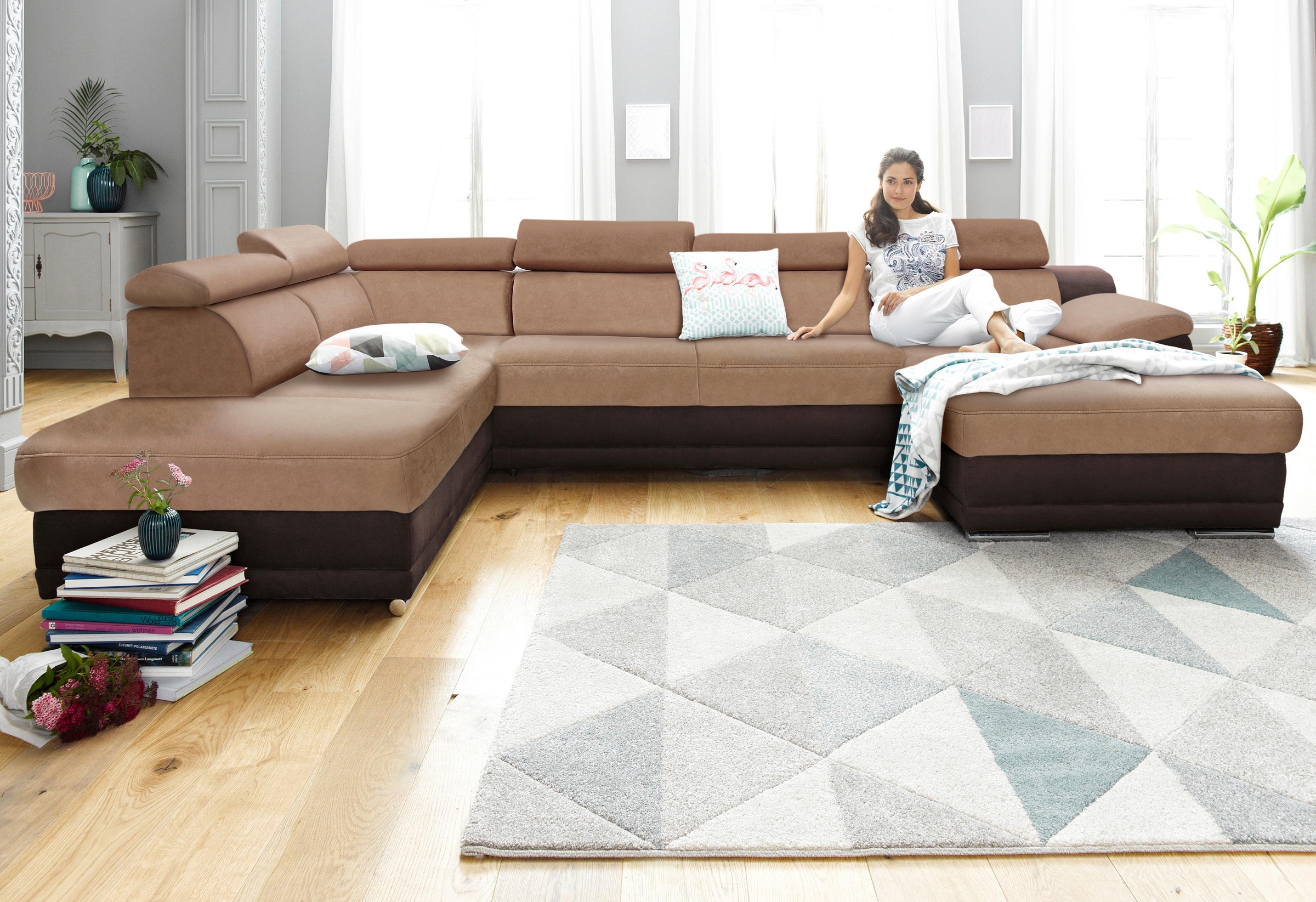 sit&more Wohnlandschaft »Xenia U-Form«, wahlweise mit Bettfunktion günstig online kaufen