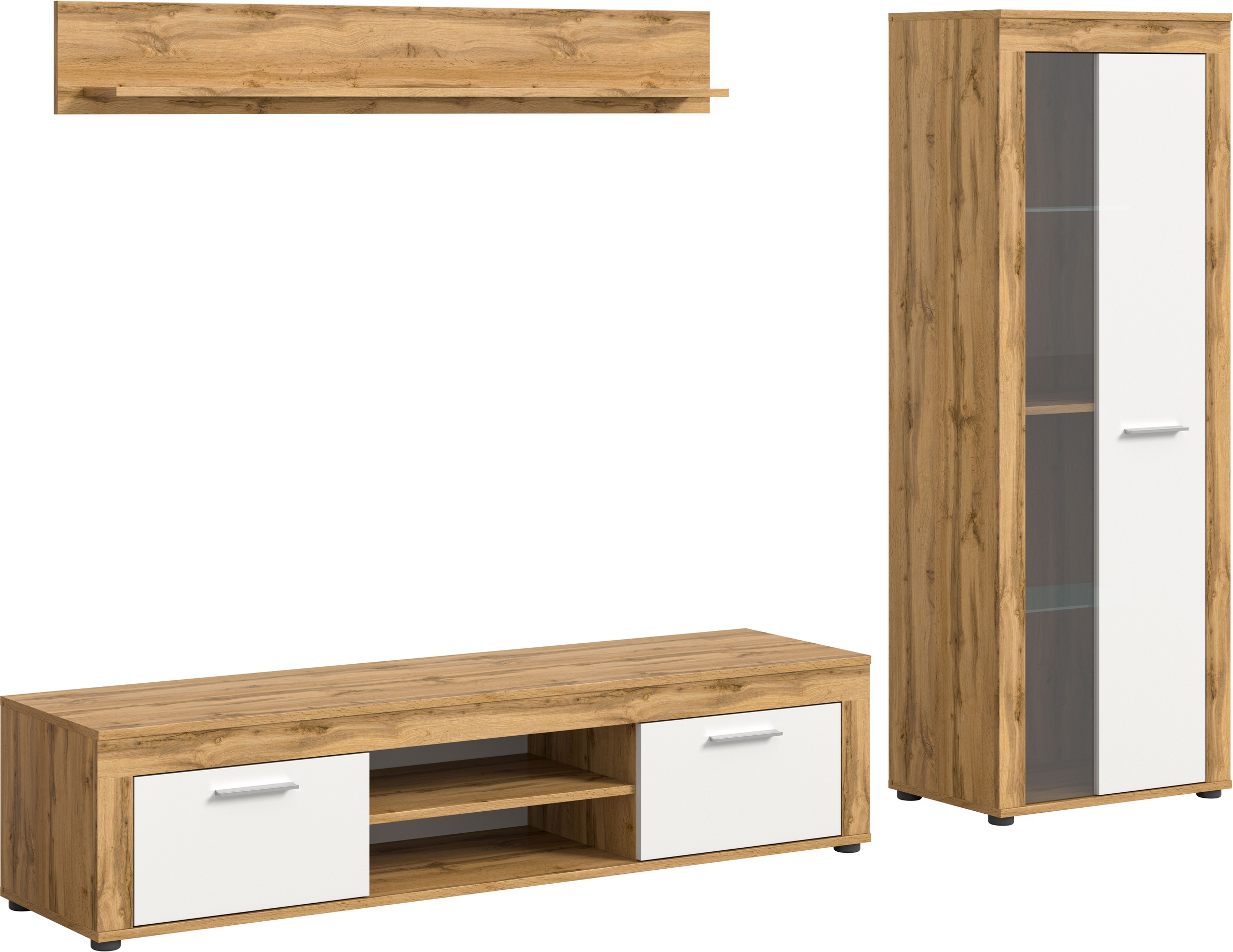 INOSIGN Wohnwand »Aosta, Breite 235cm, bestehend aus Lowboard, Wandboard, V günstig online kaufen