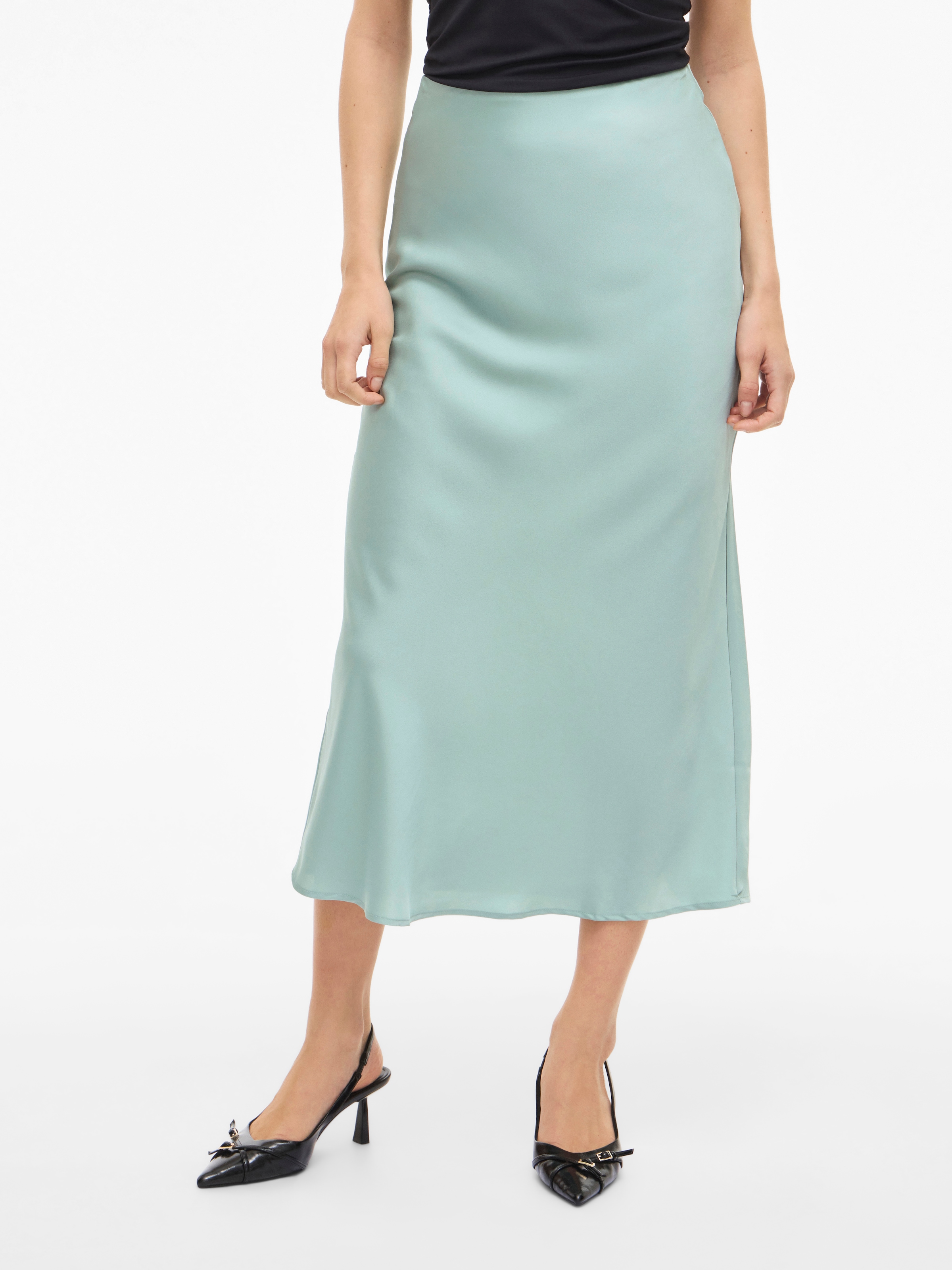 Vila Maxirock »VIELLETTE HW LONG SKIRT - NOOS« Kunstfaser