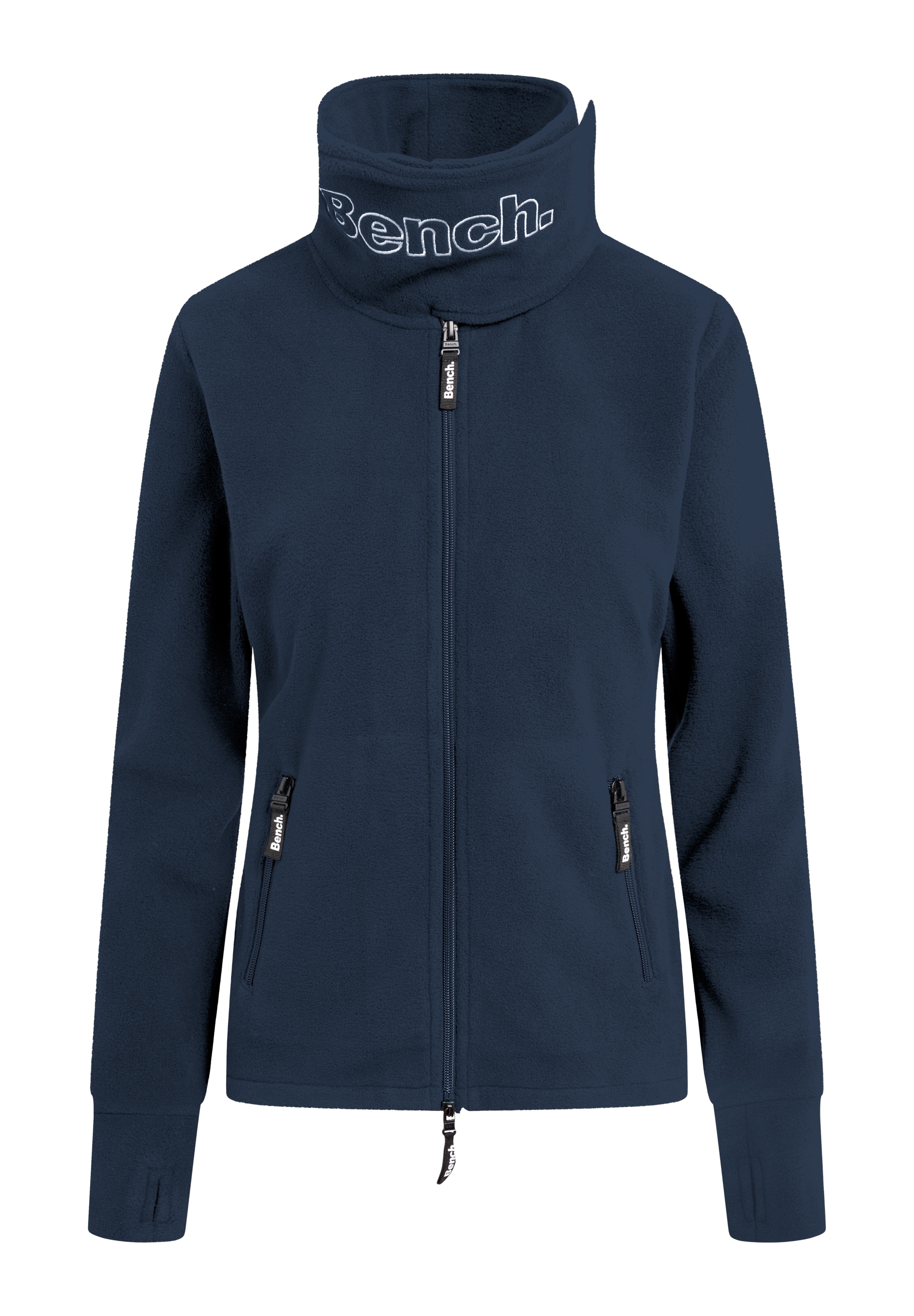 Bench. Fleecejacke »FUNNEL«, (1 St.), ohne Kapuze, mit Glitzerstickerei
