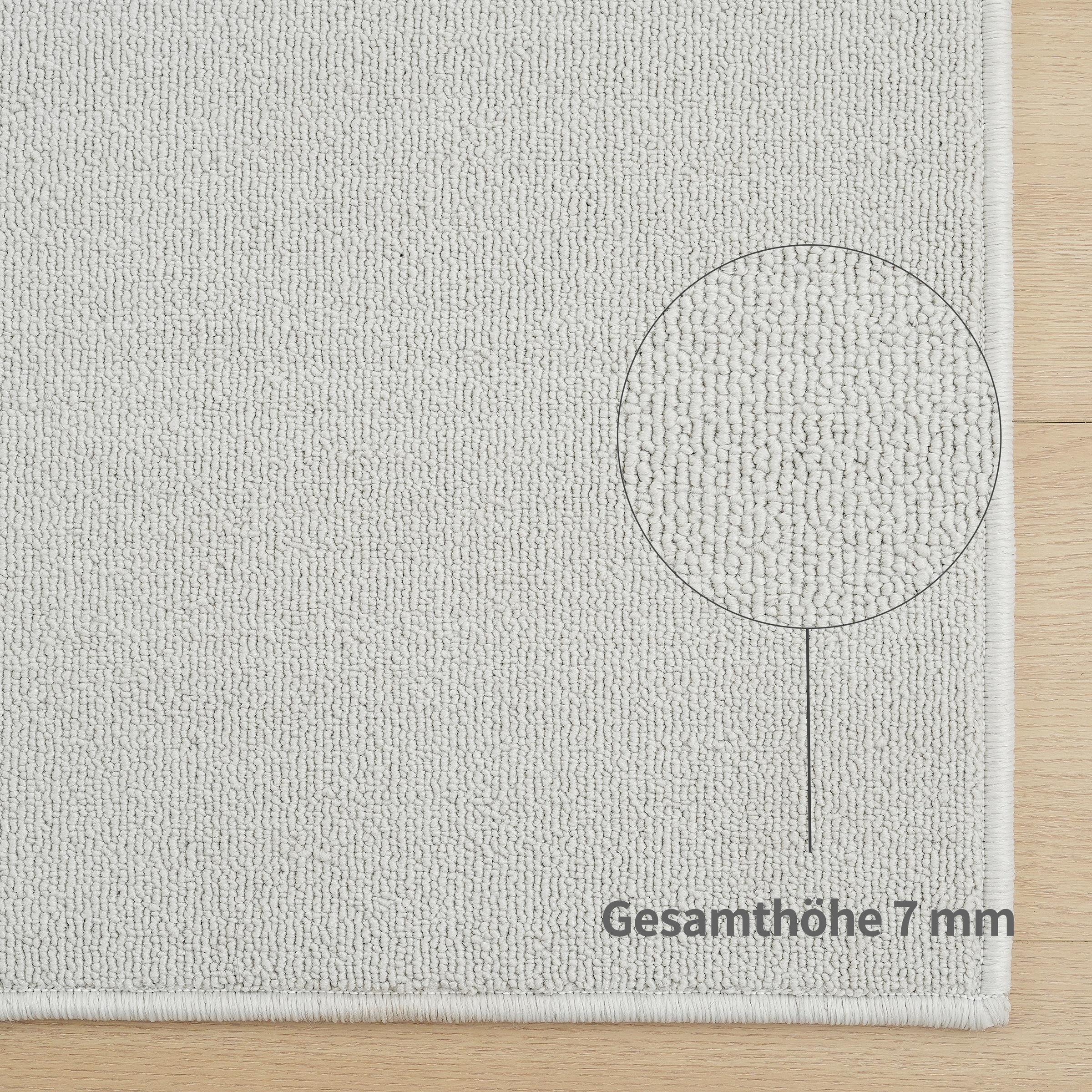 my home Teppich »Jola, Uni-Farben, besonders dichte Qualität, Boho«, rechteckig, 7 mm Höhe, Wohnzimmer, Schlafzimmer, Flur, Kinderzimmer, wasserabweisend