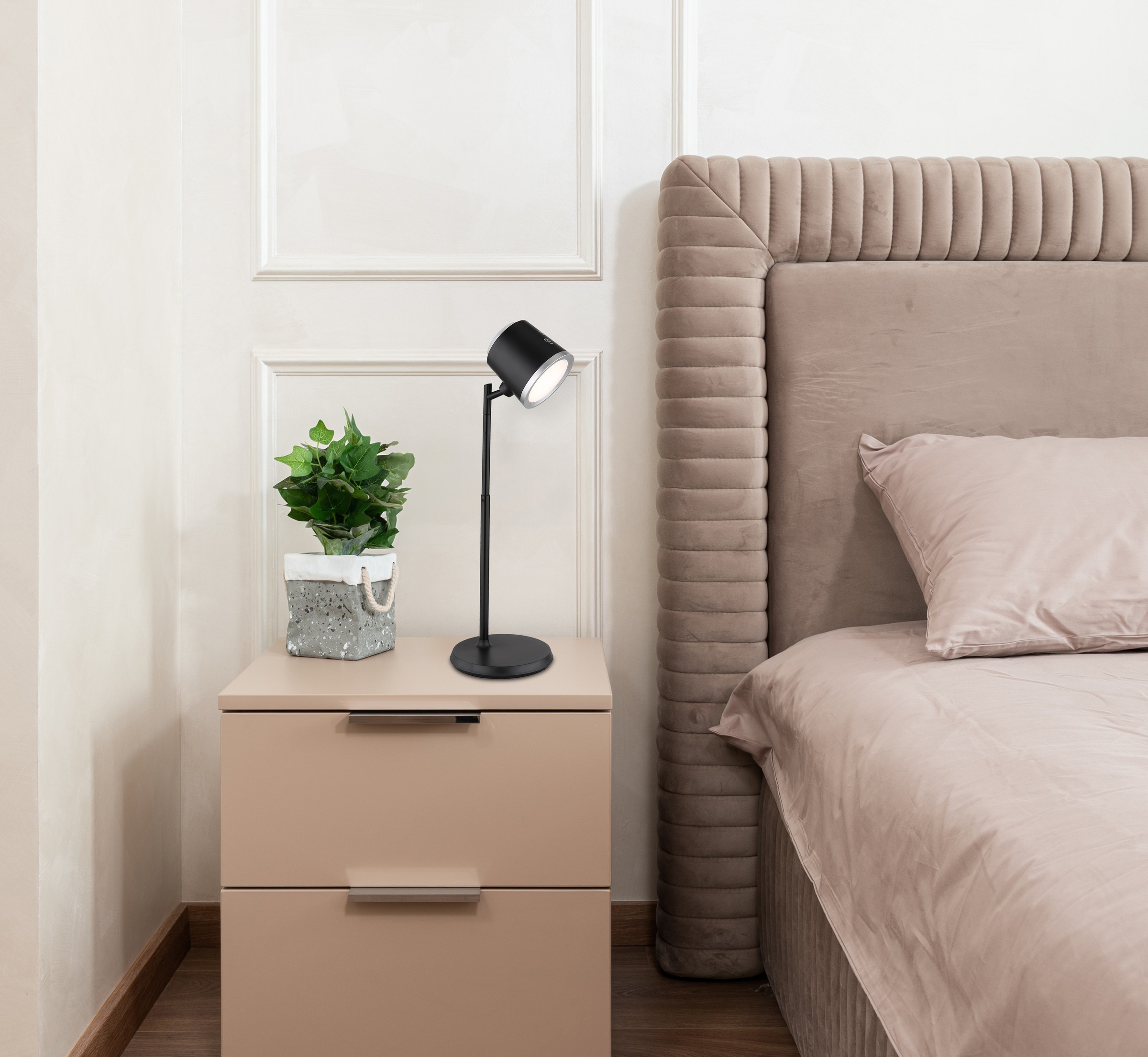 GLOBO LIGHTING LED Tischleuchte »MEEYA«, Leuchtmittel LED-Modul | LED fest integriert, Tischlampe/Arbeitszimmer/Bürotischleuchte/schwarz/Touch Ein/Aus