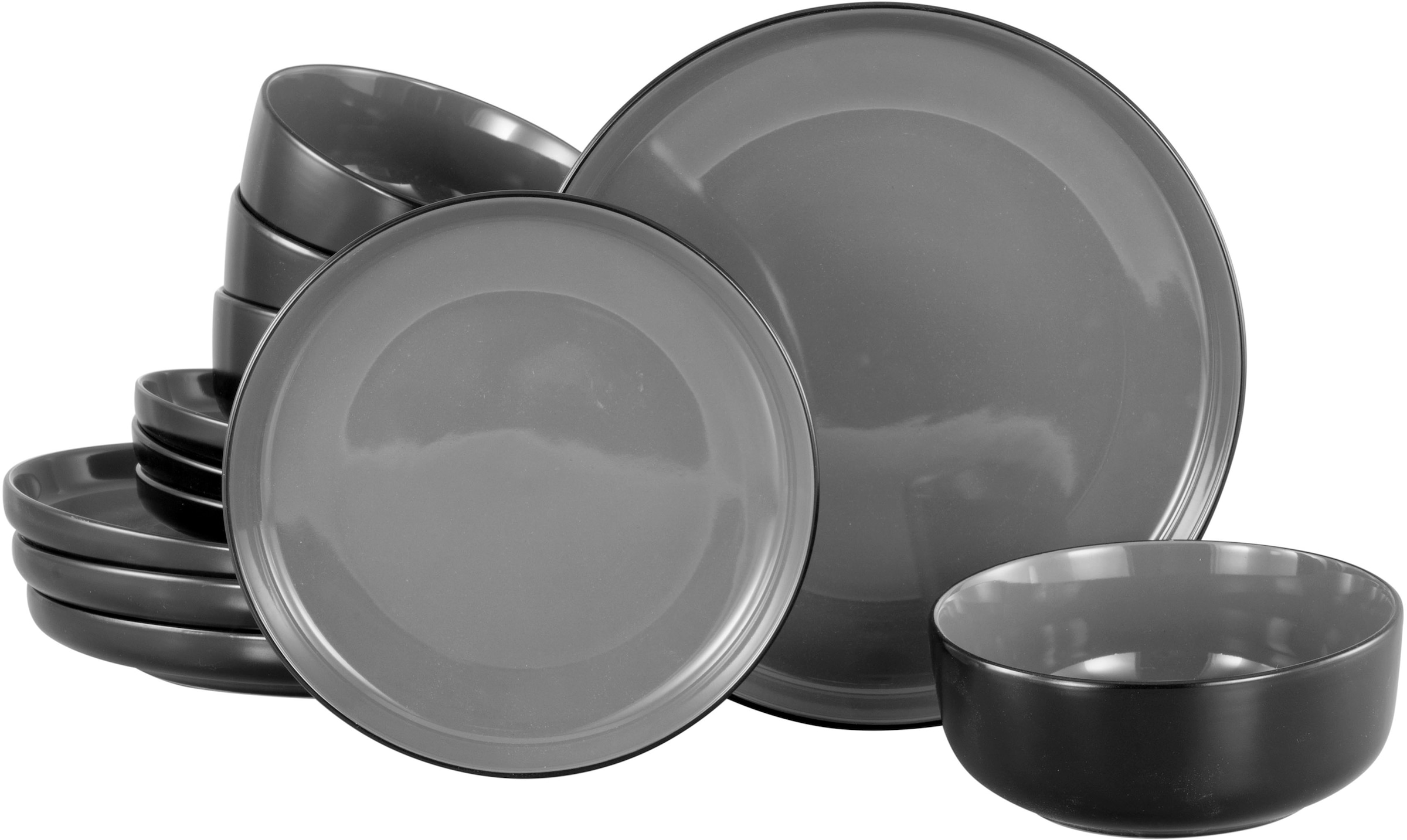 my home Tafelservice »modernes Geschirr-Set, Service Östra Greda«, (Set, 12 günstig online kaufen