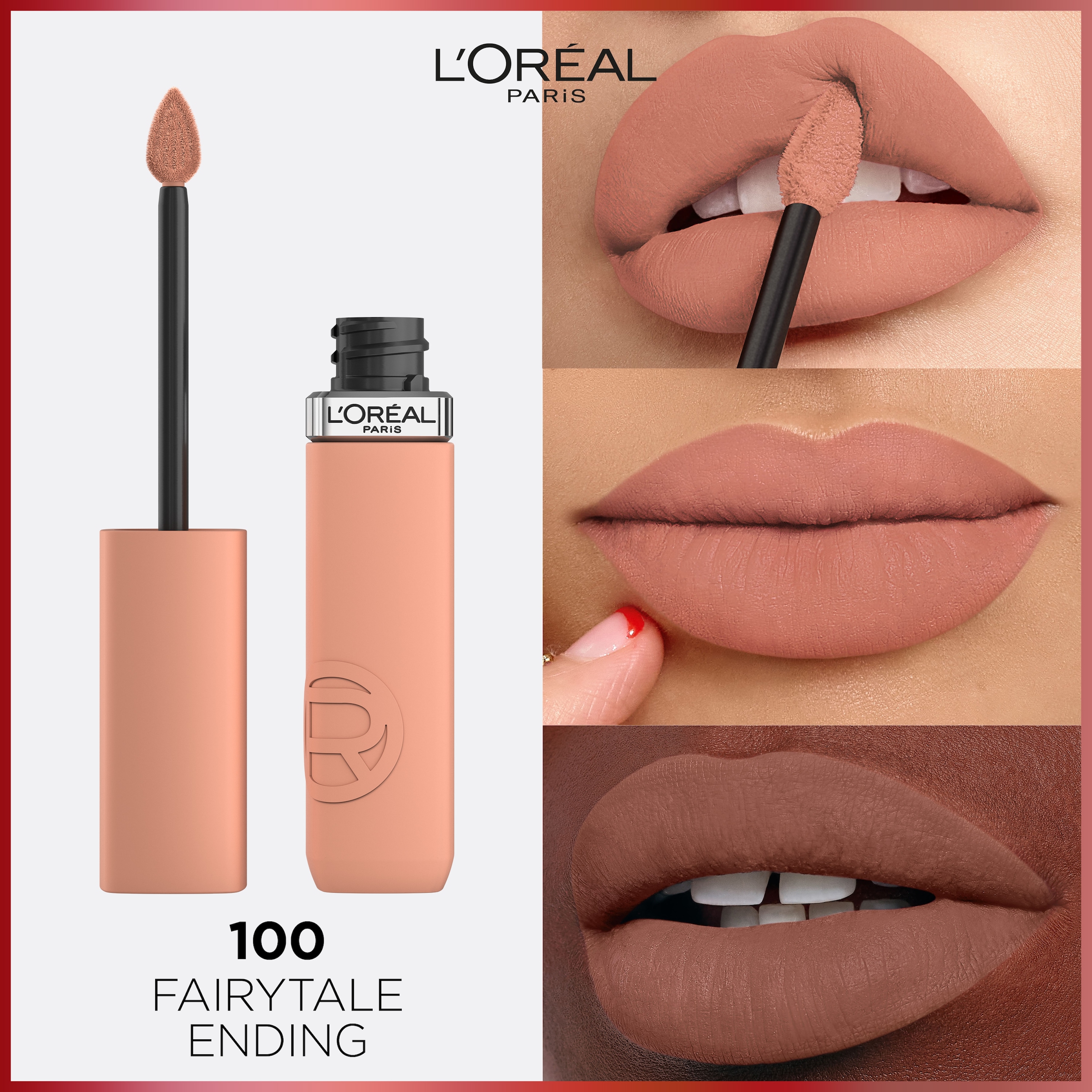 L'ORÉAL PARIS Lippenstift »L'Oréal Paris Infaillible Matte Resistance«, mit natürlichen Inhaltstoffen