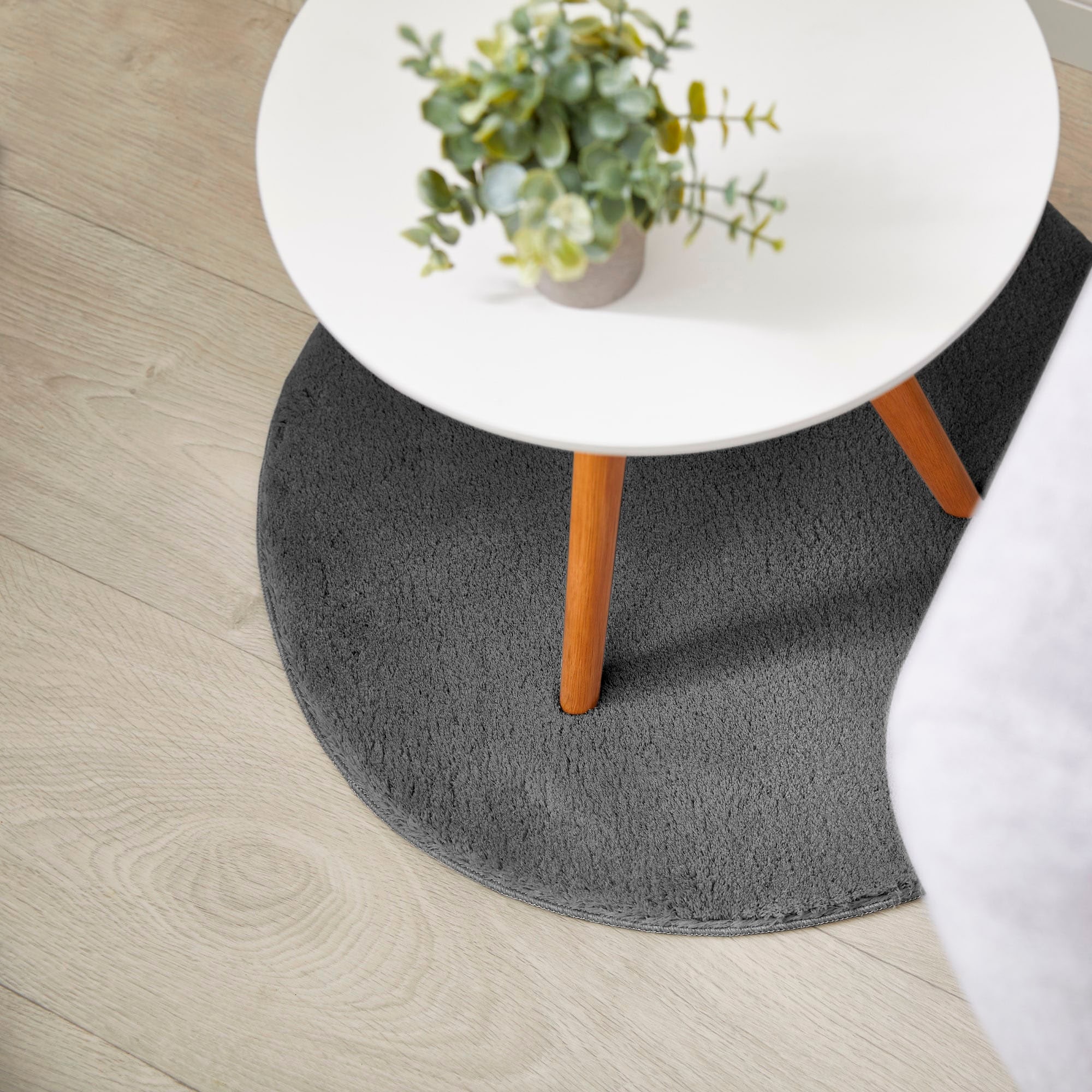 Andiamo Teppich »Arezzo«, rund, 16 mm Höhe, Uni Farben, weicher Flor, waschbar, ideal im Wohnzimmer & Schlafzimmer