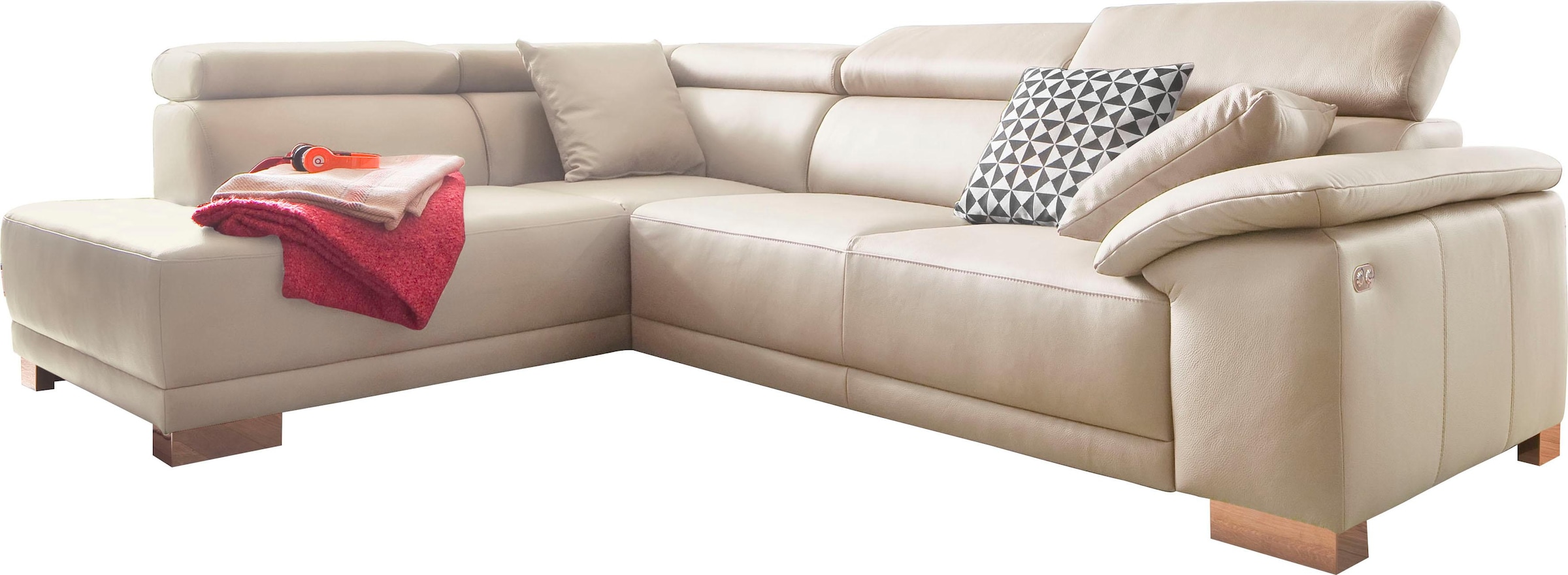 3C Candy Ecksofa »Menorca modern und bequem, OTTOs Choice, L-Form«, Kopftei günstig online kaufen