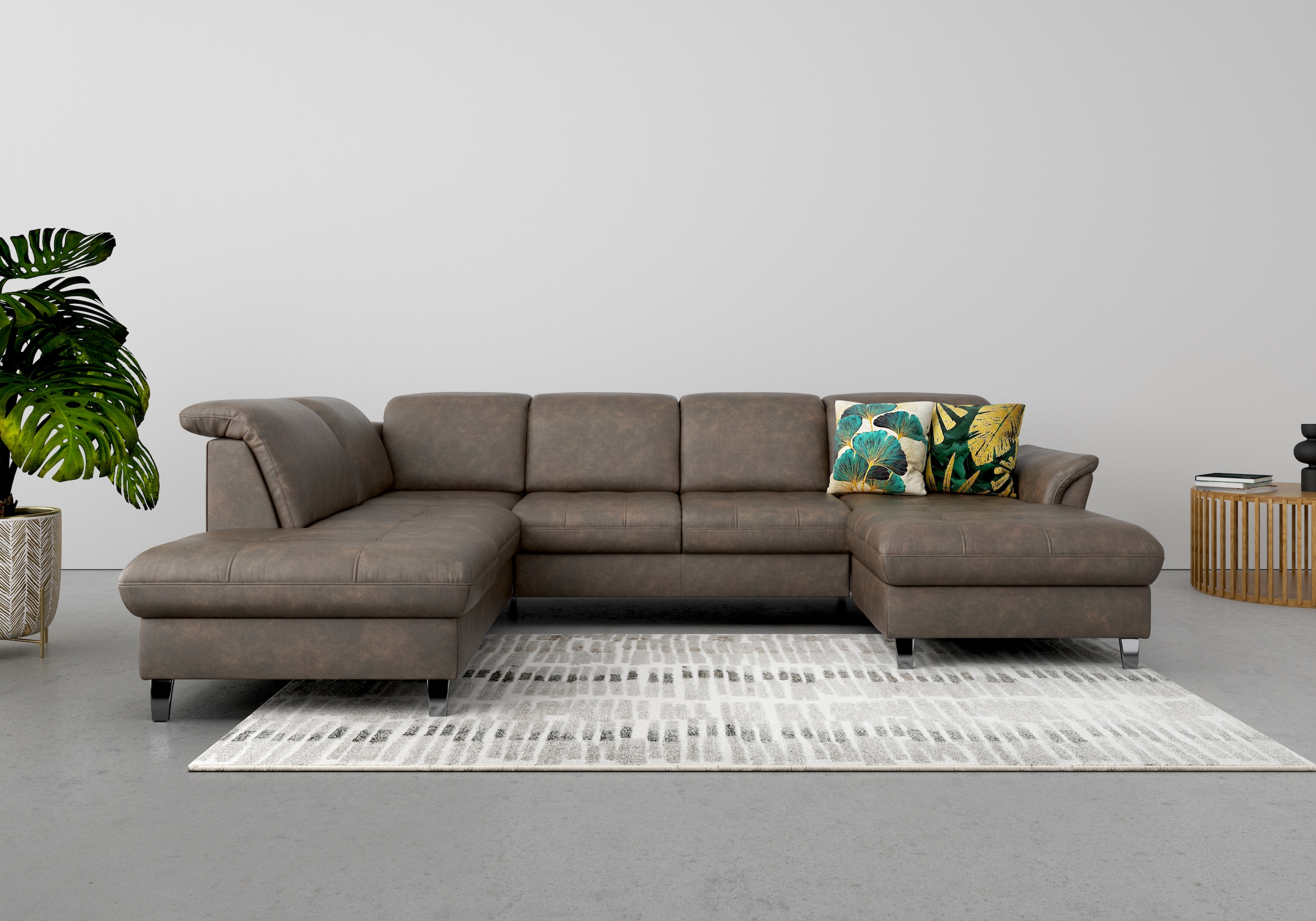 sit&more Wohnlandschaft »Maggiore U-Form« wahlweise mit Kopfteilverstellung günstig online kaufen