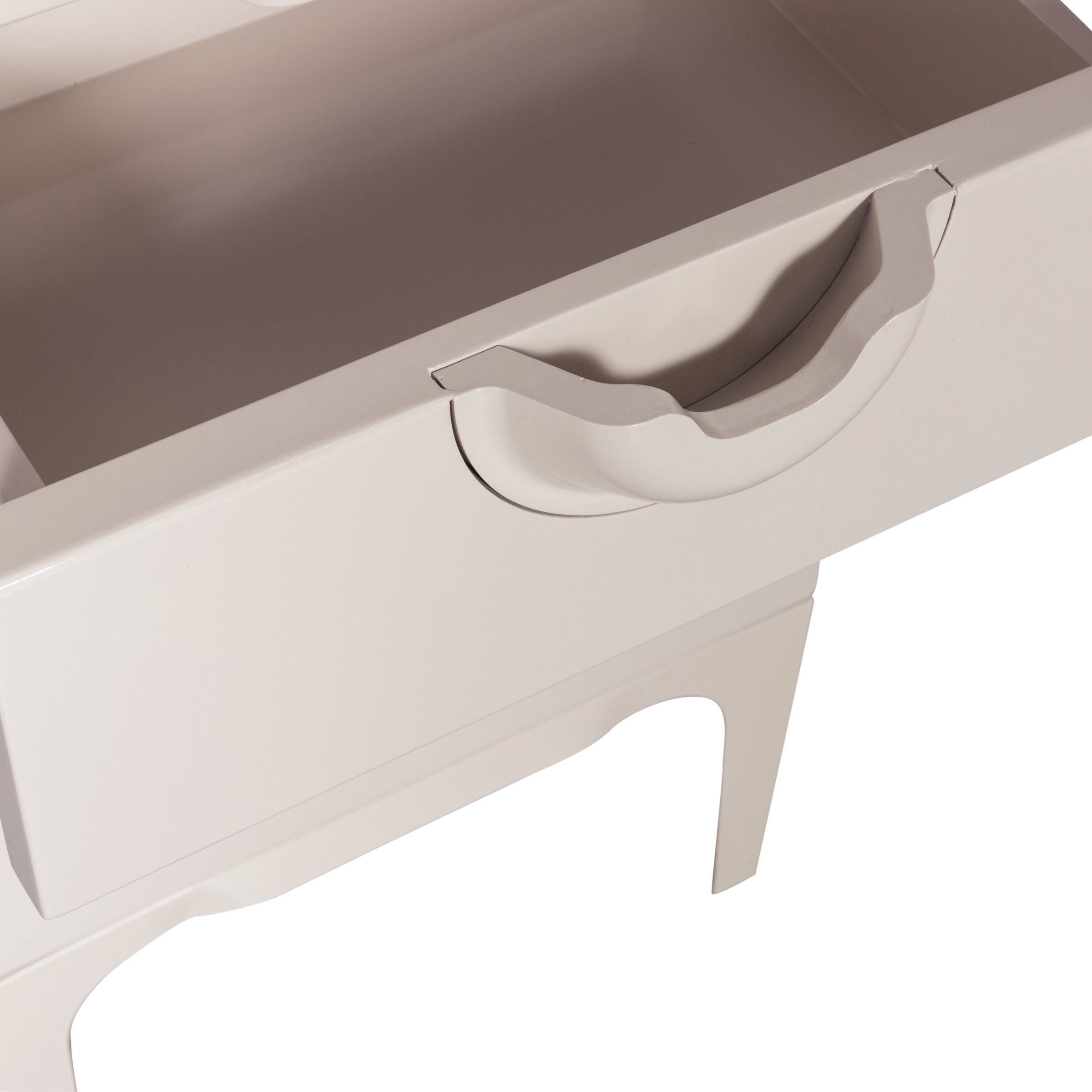 WOOOD Kommode »Merge Eukalyptusholz mit Metallbeinen H 89 x B 44 x T 45 cm« Einzigartiger Griff, Tragkraft 10 kg pro Auszug, montiert geliefert
