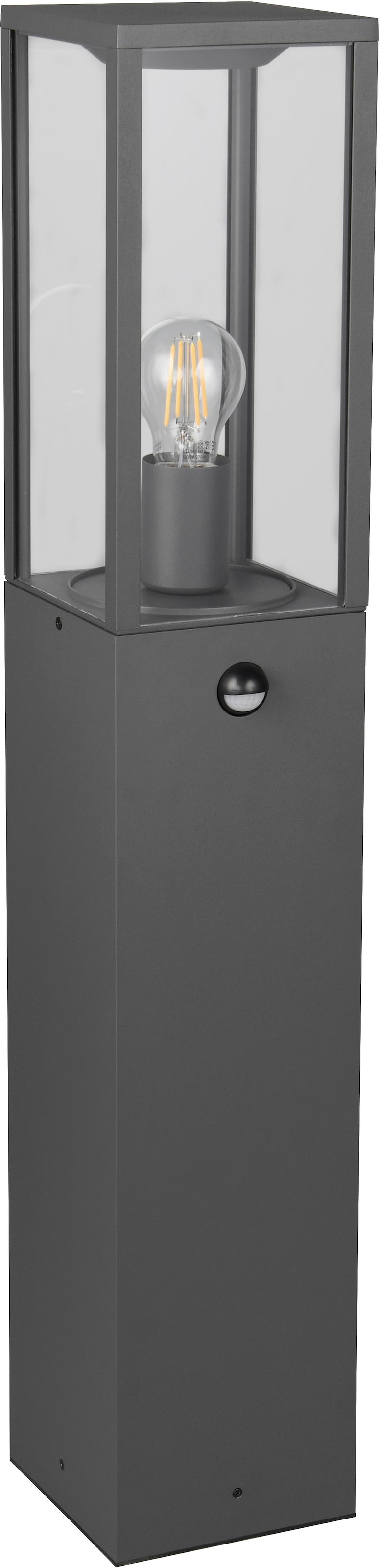 TRIO Leuchten Außen-Stehlampe »GARONNE, Outdoor Wegeleuchte mit Bewegungsmelder IP44, 80cm hoch« E27 1 Stk. warmweiß - kaltweiß exkl 1x E27 max 60W, Stehleuchte für Garten & Terrasse aus Metall