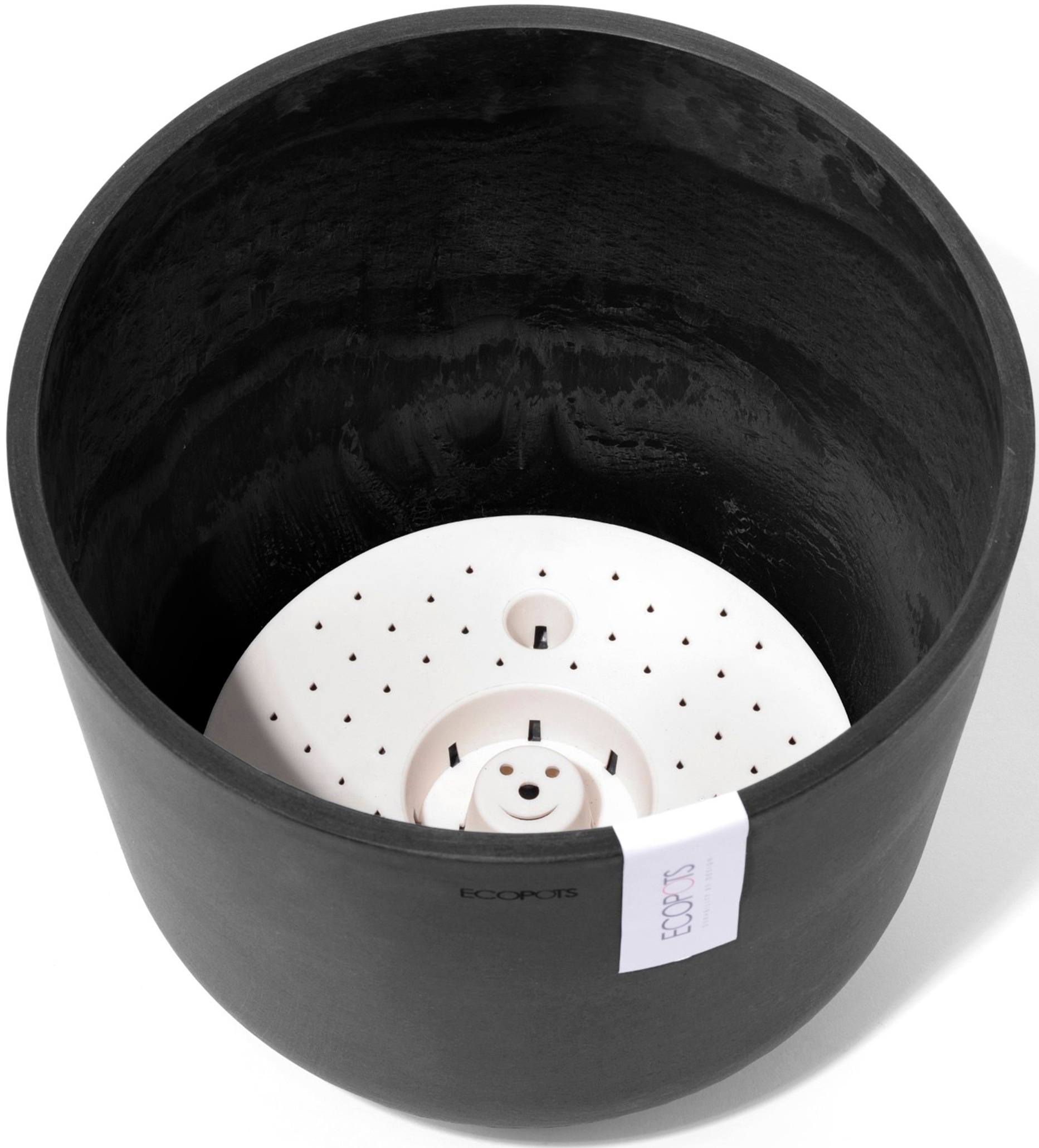 ECOPOTS Blumentopf »Oslo 25 + Wassersystem Dunkelgrau«, für innen und außen: frostsicher, bruchsicher und lichtbeständig