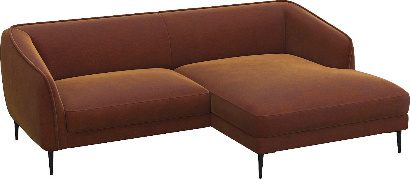 FLEXLUX Ecksofa »Belle Designsofa, bequem durch Kaltschaum im Sitz«, Skandi günstig online kaufen
