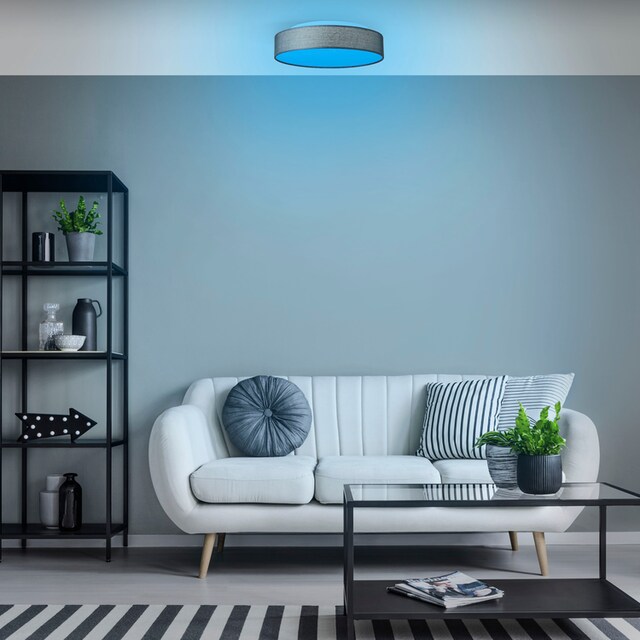 Brilliant Deckenleuchte »Penley«, 1 flammig-flammig, Smart Home LED mit  Textilschirm - Ø 47cm - dimmbar - RGB Farbwechsel online kaufen