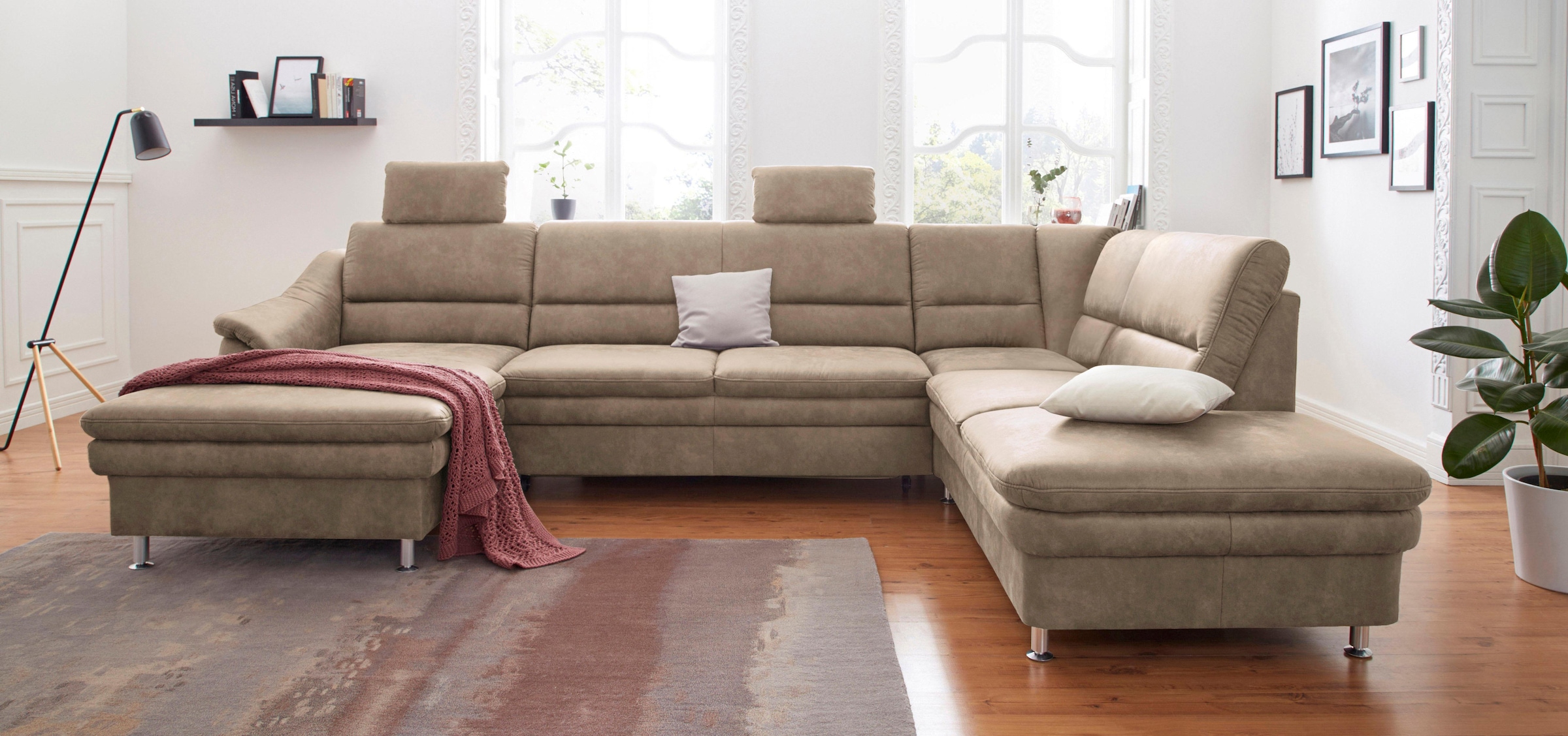 sit&more Wohnlandschaft »Cardoso U-Form« mit Federkern und Kopfstützen, mit günstig online kaufen