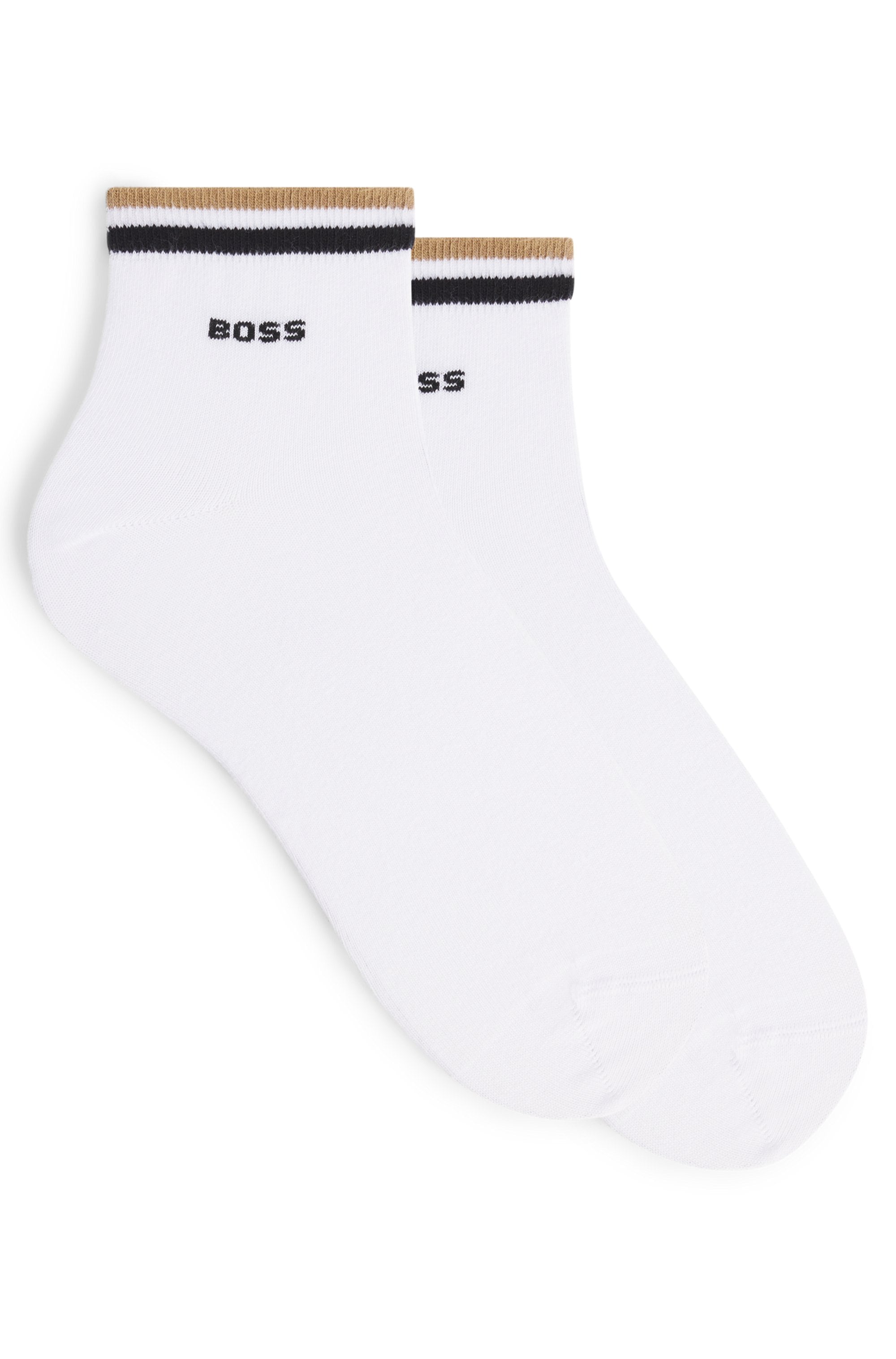 BOSS Freizeitsocken »2P SH Stripe CC«, (Packung, 2 Paar, 2er), mit BOSS Schriftzug