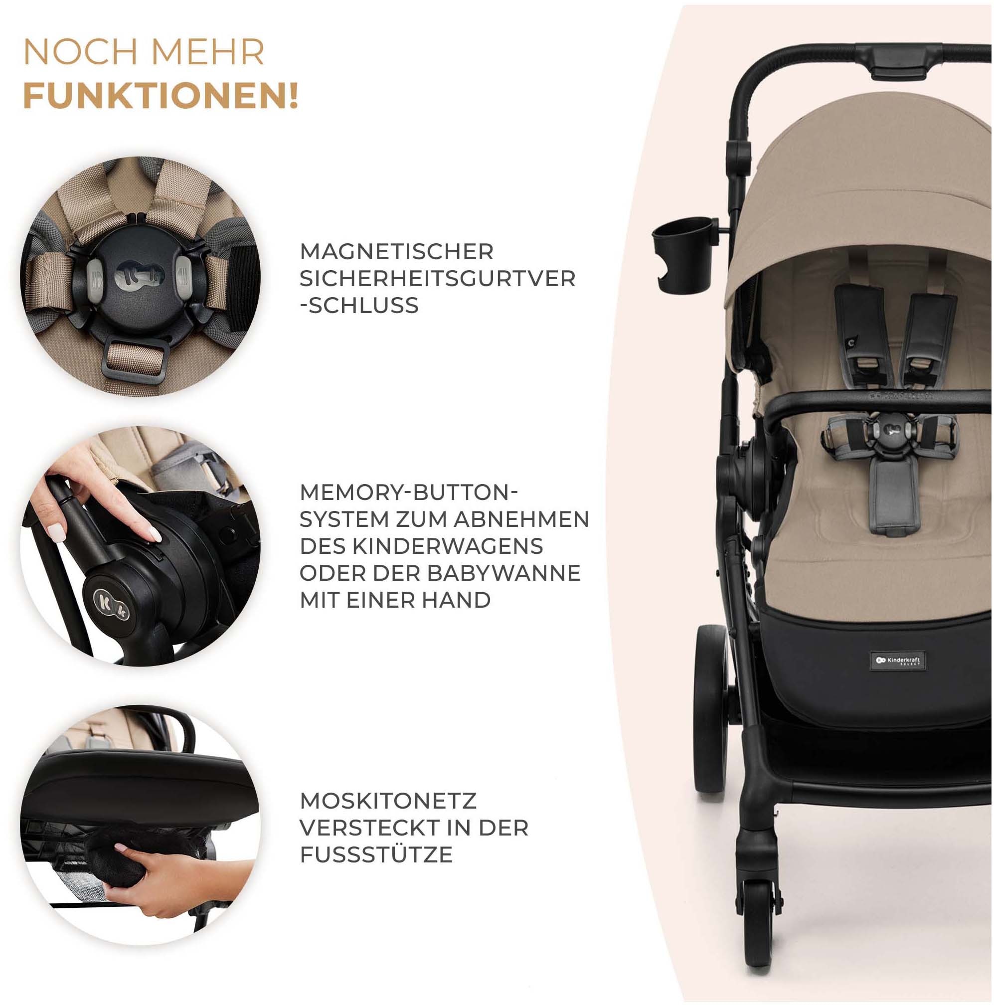 Kinderkraft Kombi-Kinderwagen »YOXI 2IN1« 22 kg