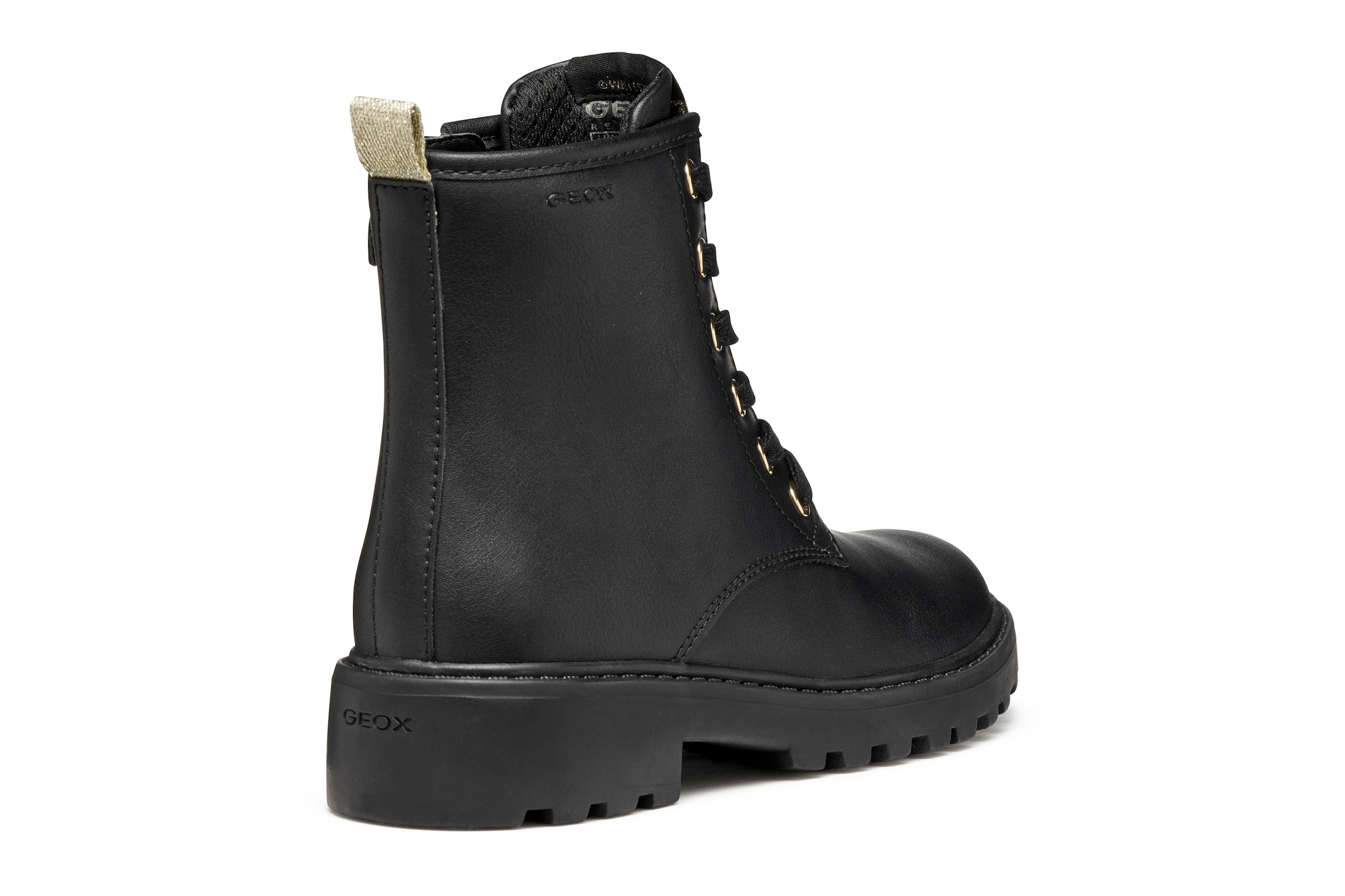 Geox Schnürboots »J CASEY GIRL«, Stiefel, Biker Boots mit Blockabsatz