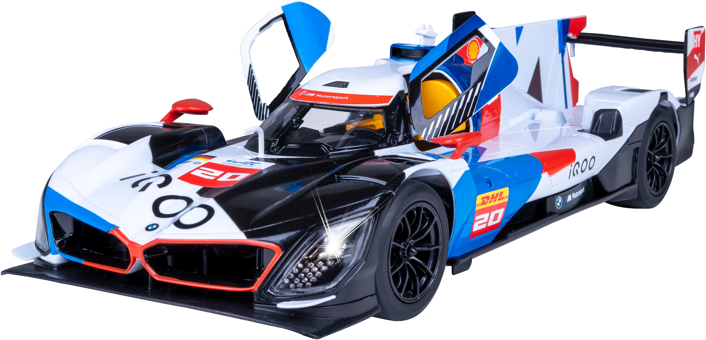 Jamara RC-Auto »BMW M Hybrid V8 LMDH 1:14 weiß 2,4GHz«, mit LED Licht