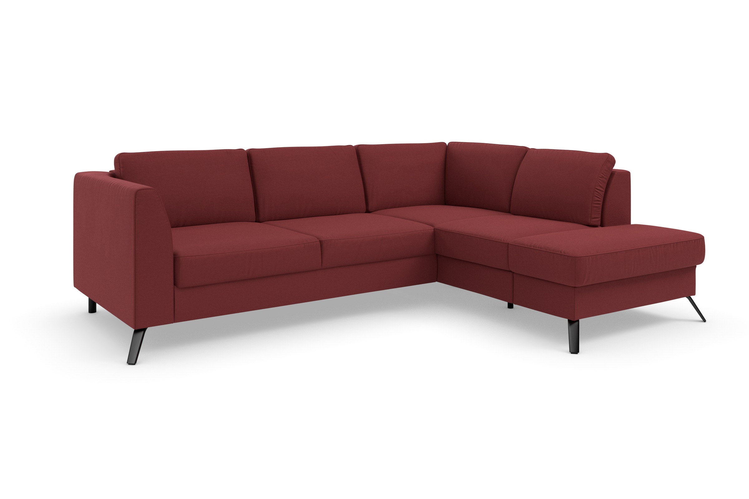 sit&more Ecksofa »Olsen L-Form«, inklusive Sitztiefenverstellung, wahlweise mit Bettfunktion, 15cm hoch