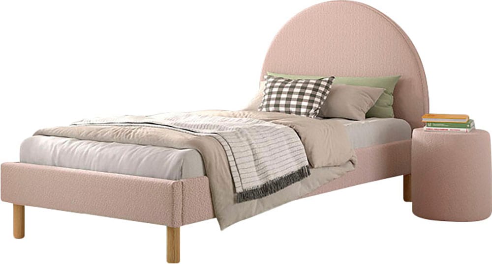 Vipack Schlafzimmer-Set »Polsterbett Moon« Made in Europe,  LF 90x200 cm, inkl. Lattenrost, Bouclé Stoff bezogen, wahlw. 4 Farben