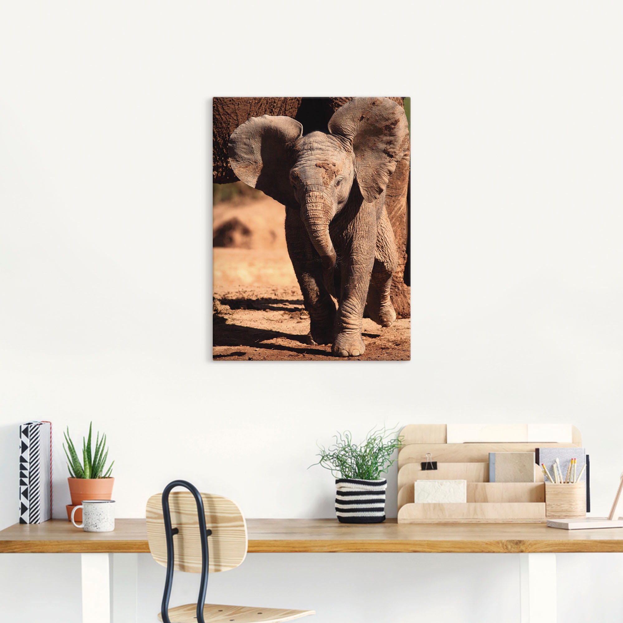 Artland Leinwandbild »Elefantenbaby«, Wildtiere, (1 St.), auf Keilrahmen ge günstig online kaufen