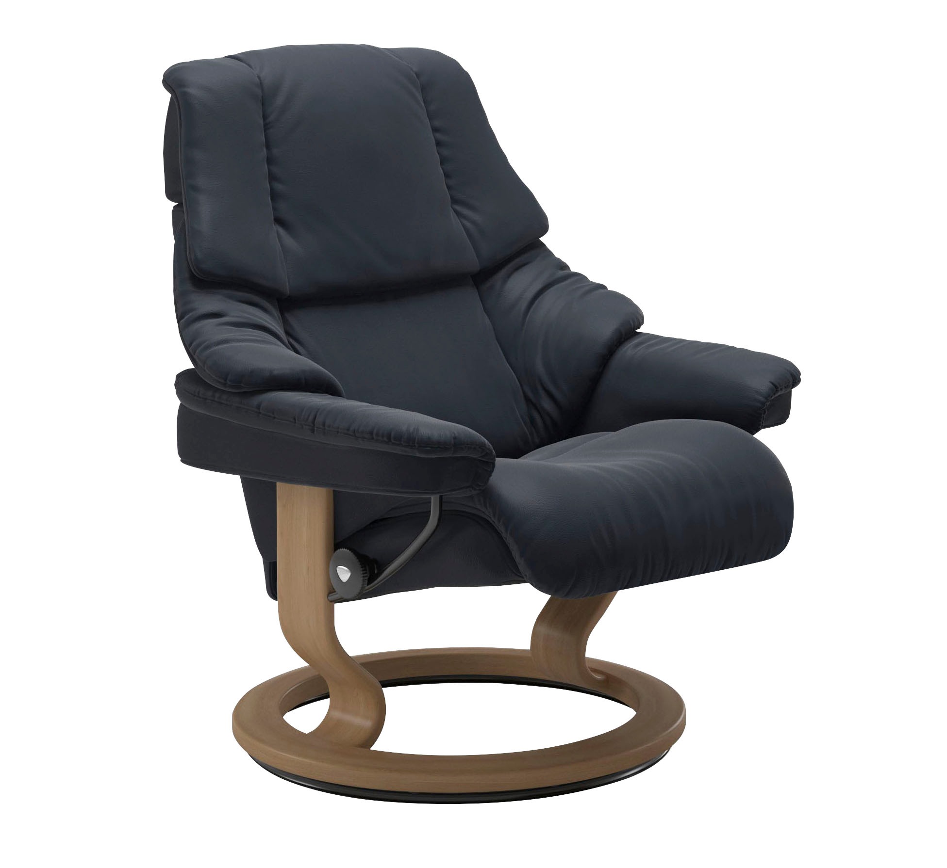 Stressless® Relaxsessel »Reno«, (Set, Relaxsessel mit Hocker), mit Hocker, mit Classic Base, Größe S, M & L, Gestell Eiche