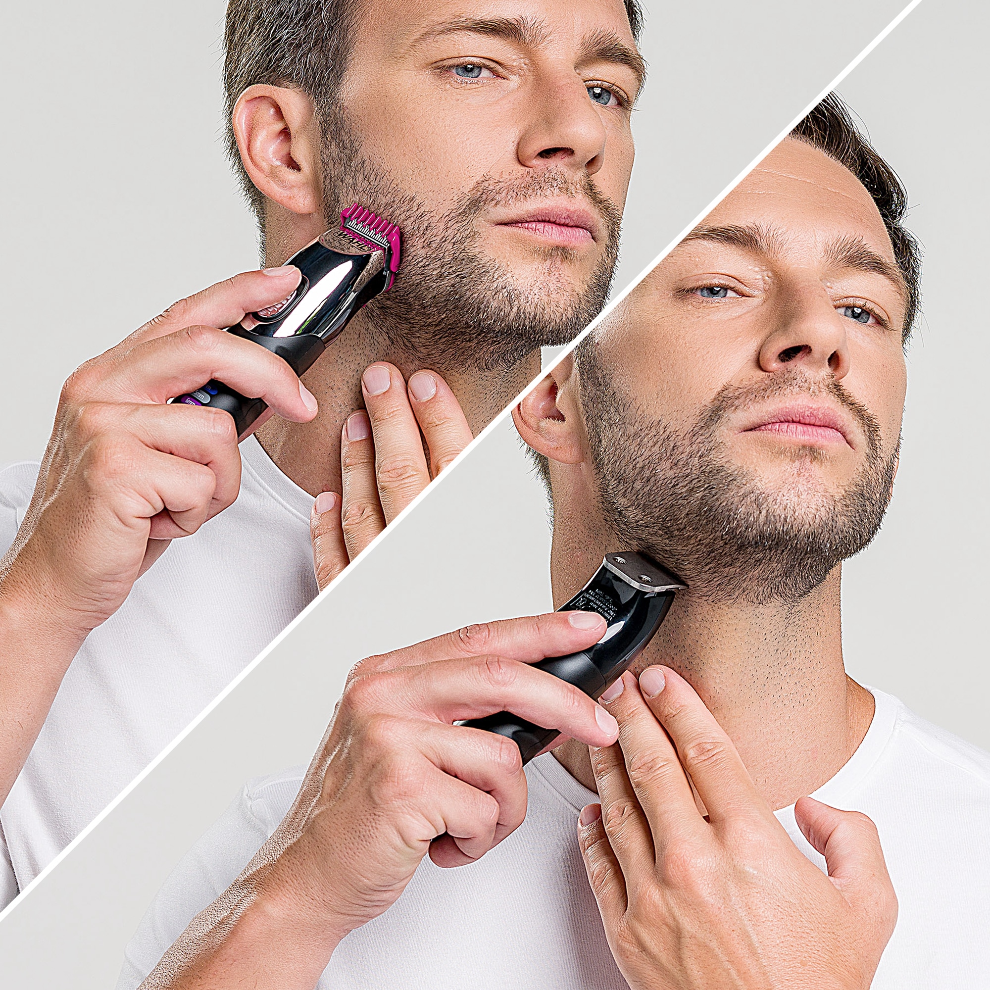Wahl Bartschneider »Color Trim«, 9 Aufsätze, Farbcodierte Aufsteckkämme, Lithium-Ionen-Technologie, USB Aufladung