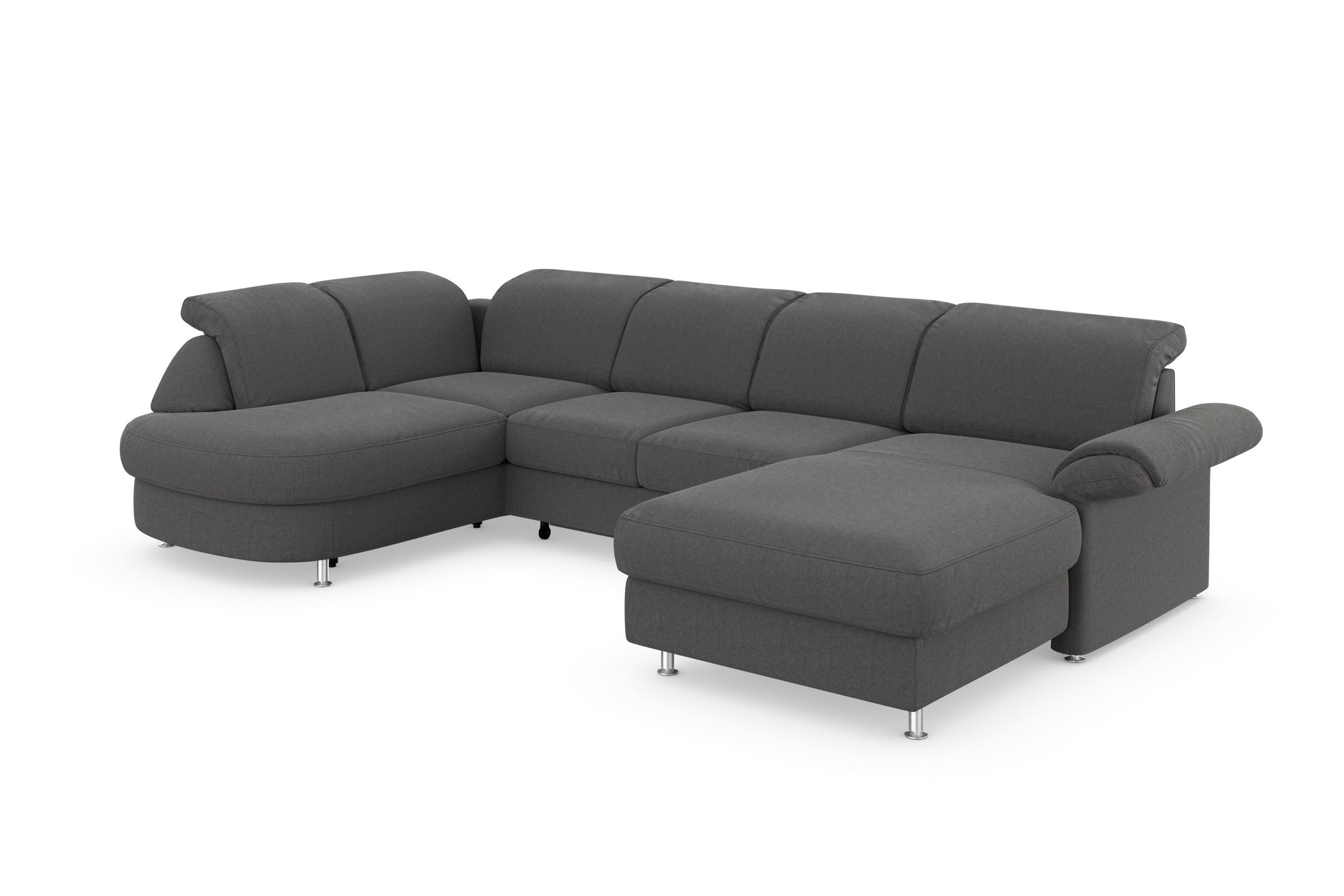 sit&more Wohnlandschaft »Apulia U-Form«, wahlweise Bettfunktion, Bettkasten und Kopf- und Armteilverstellung