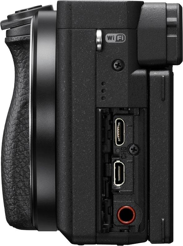 Sony Systemkamera »ILCE-6400MB - Alpha 6400 E-Mount«, 24,2 MP, Bluetooth-WLAN (Wi-Fi)-NFC, 4K Video, 180° Klapp-Display, XGA OLED Sucher, M-Kit 18-135mm Objektiv