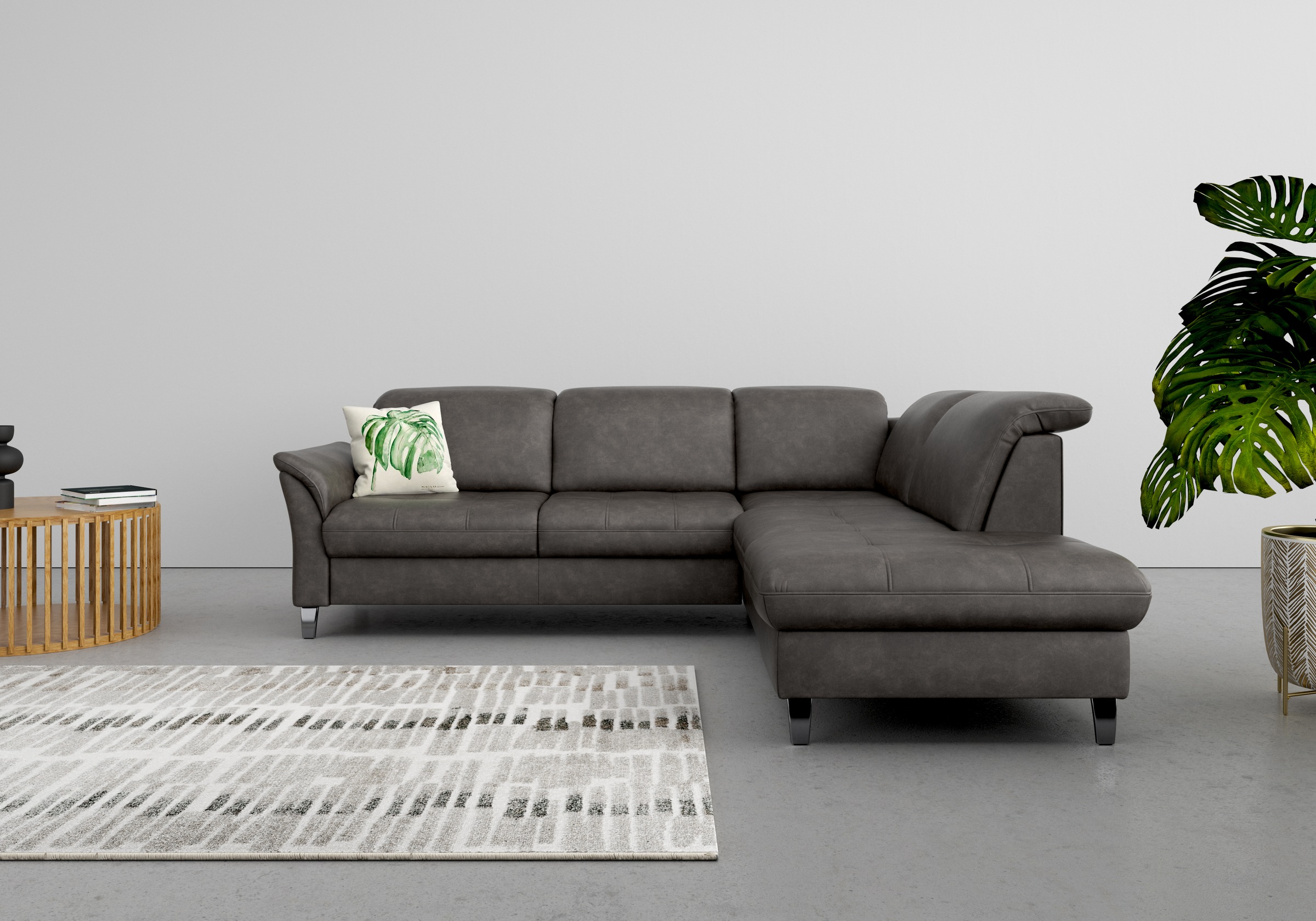 sit&more Ecksofa »Maggiore L-Form«, wahlweise mit Kopfteilverstellung, Bettfunktion und Stauraum