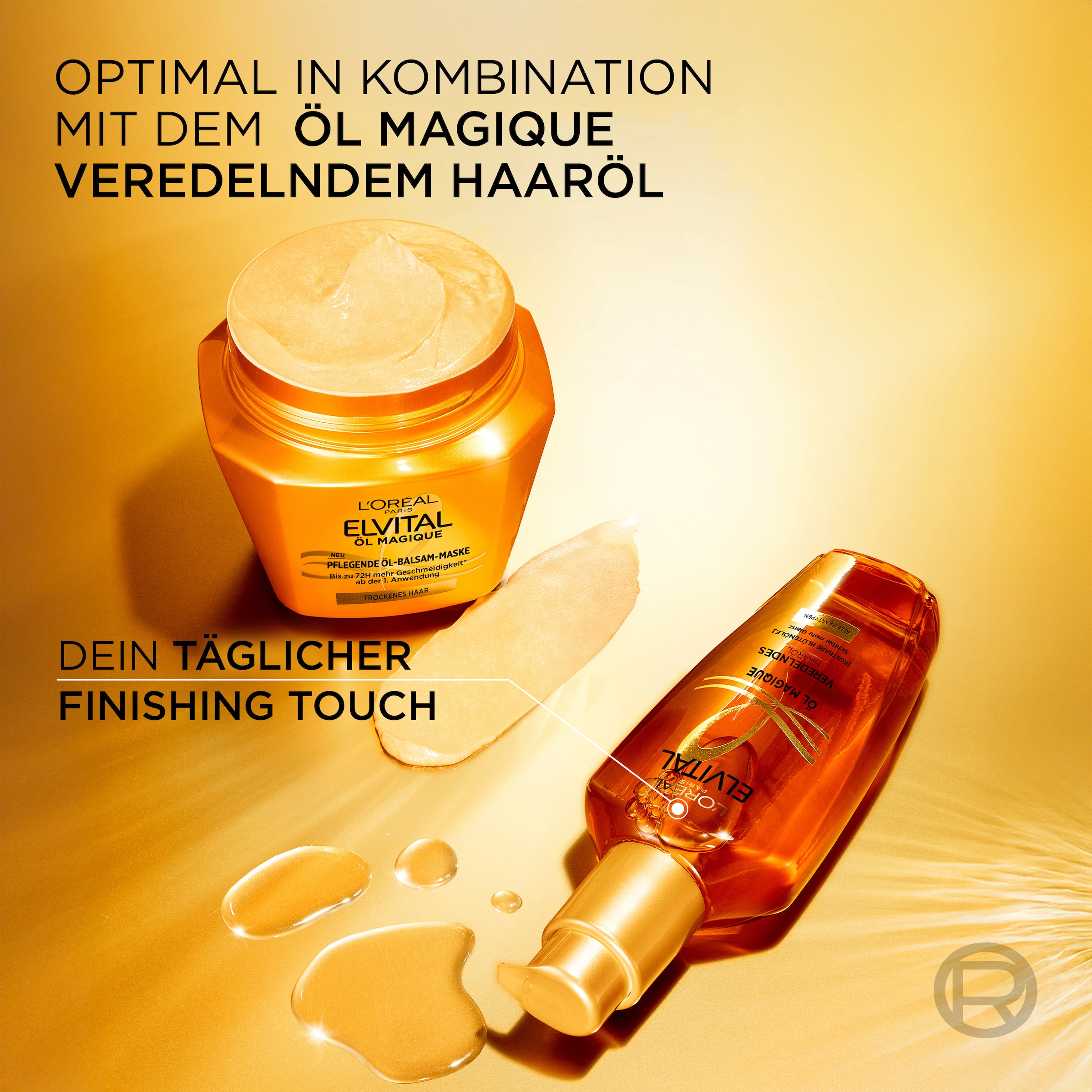 L'ORÉAL PARIS Haarmaske »ELVITAL ÖL MAGIQUE MASKE« für trockenes Haaar