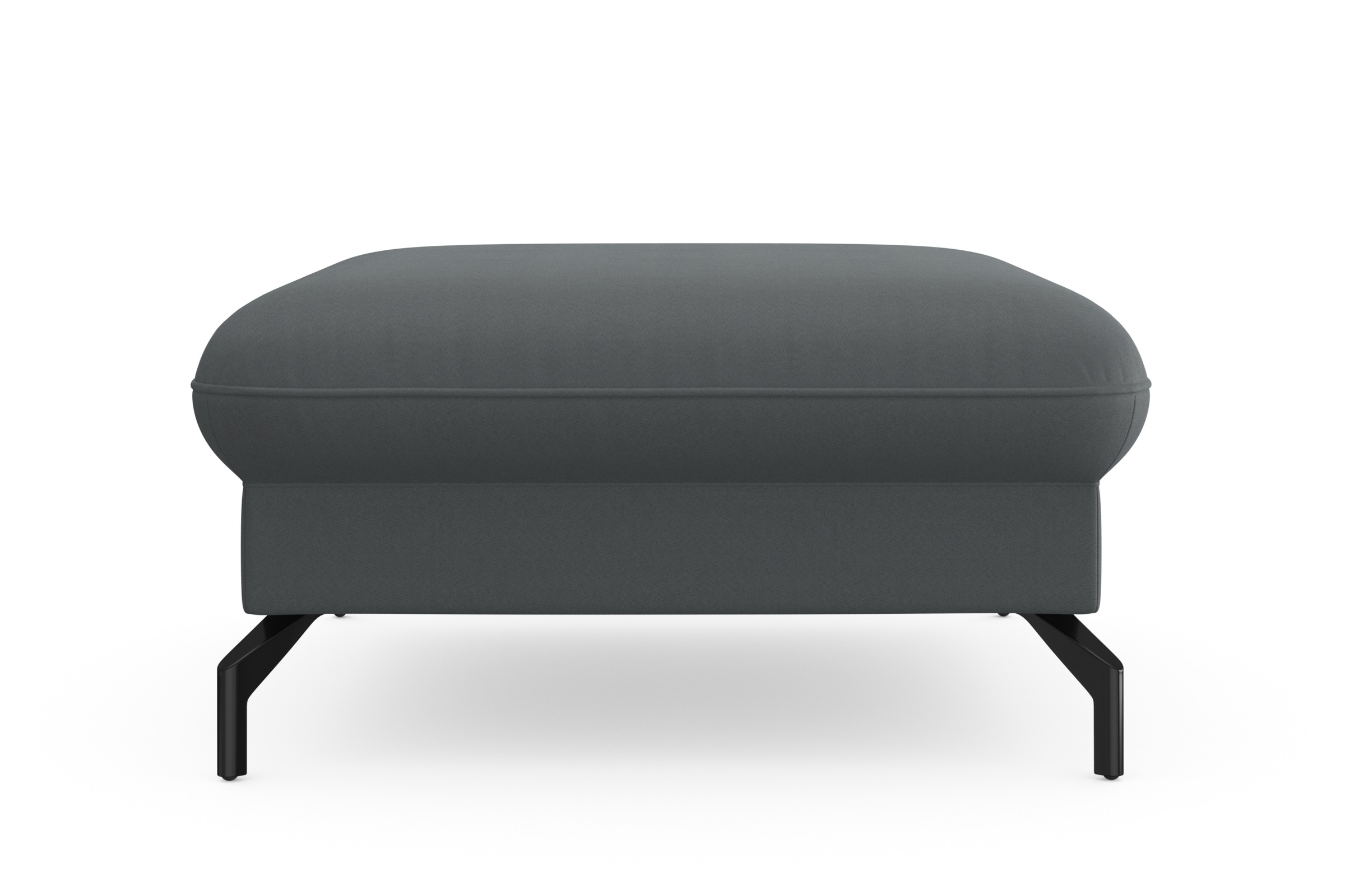 sit&more Hocker »Fashion«, inklusive Federkern, mit hochwertigen, schwarzen Metallfüßen
