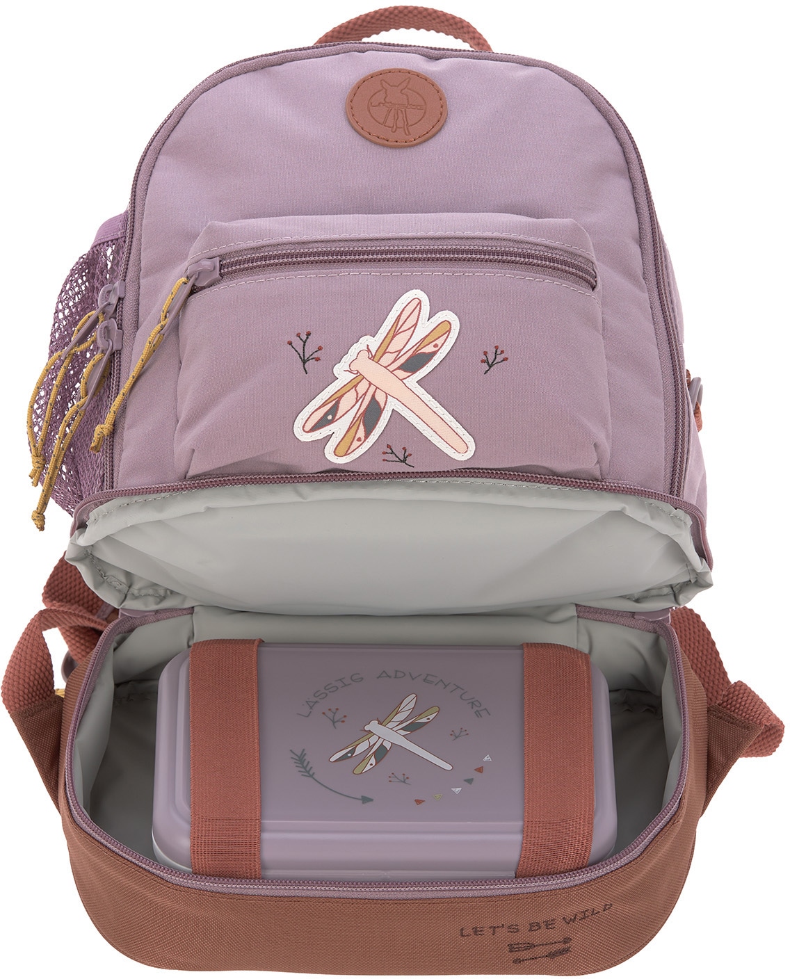 LÄSSIG Kinderrucksack »Adventure, Dragonfly, Mini Backpack« Floureszierende Flächen PETA-approved vegan