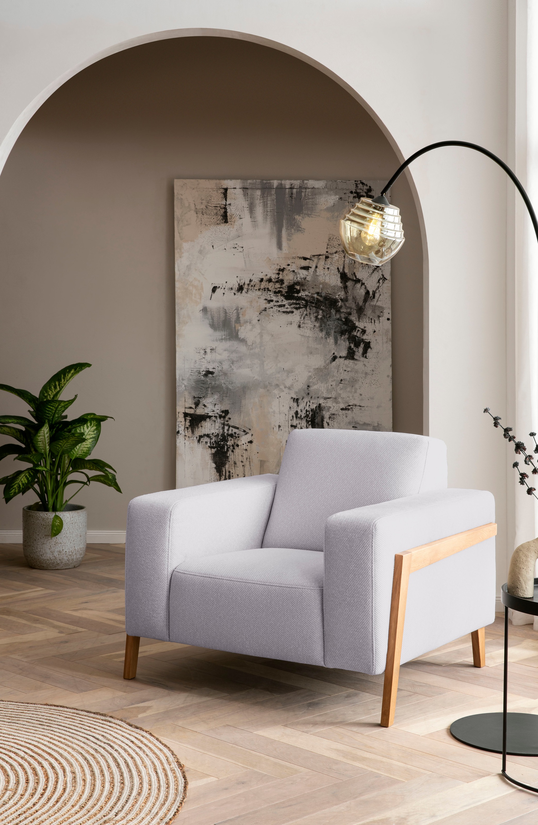 exxpo - sofa fashion Sessel »Starr, Loungesessel, Scandic Design mit Sichth günstig online kaufen
